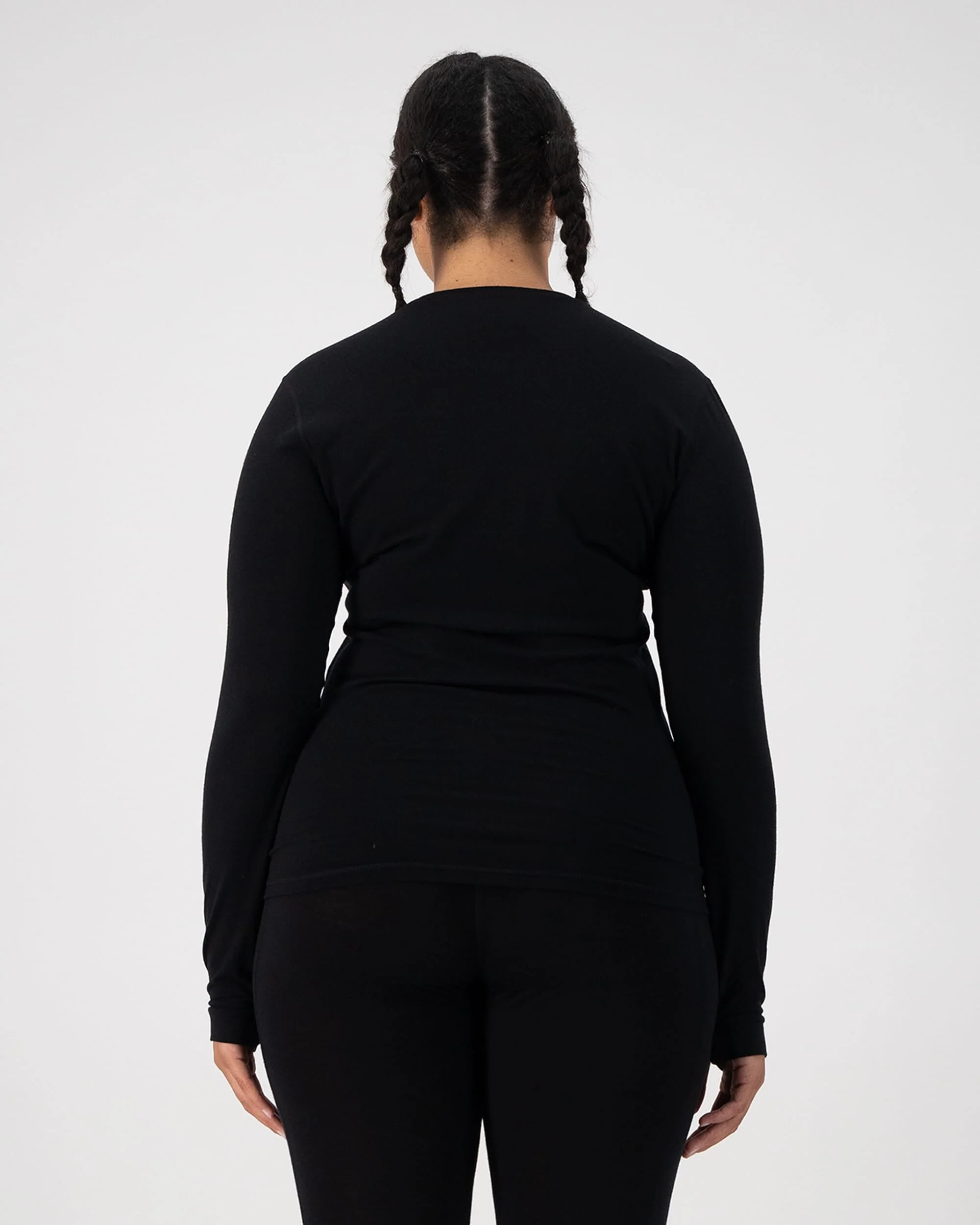 Cascade Merino Base Layer Long Sleeve - Black | Women's Long Sleeve Top - Image 2