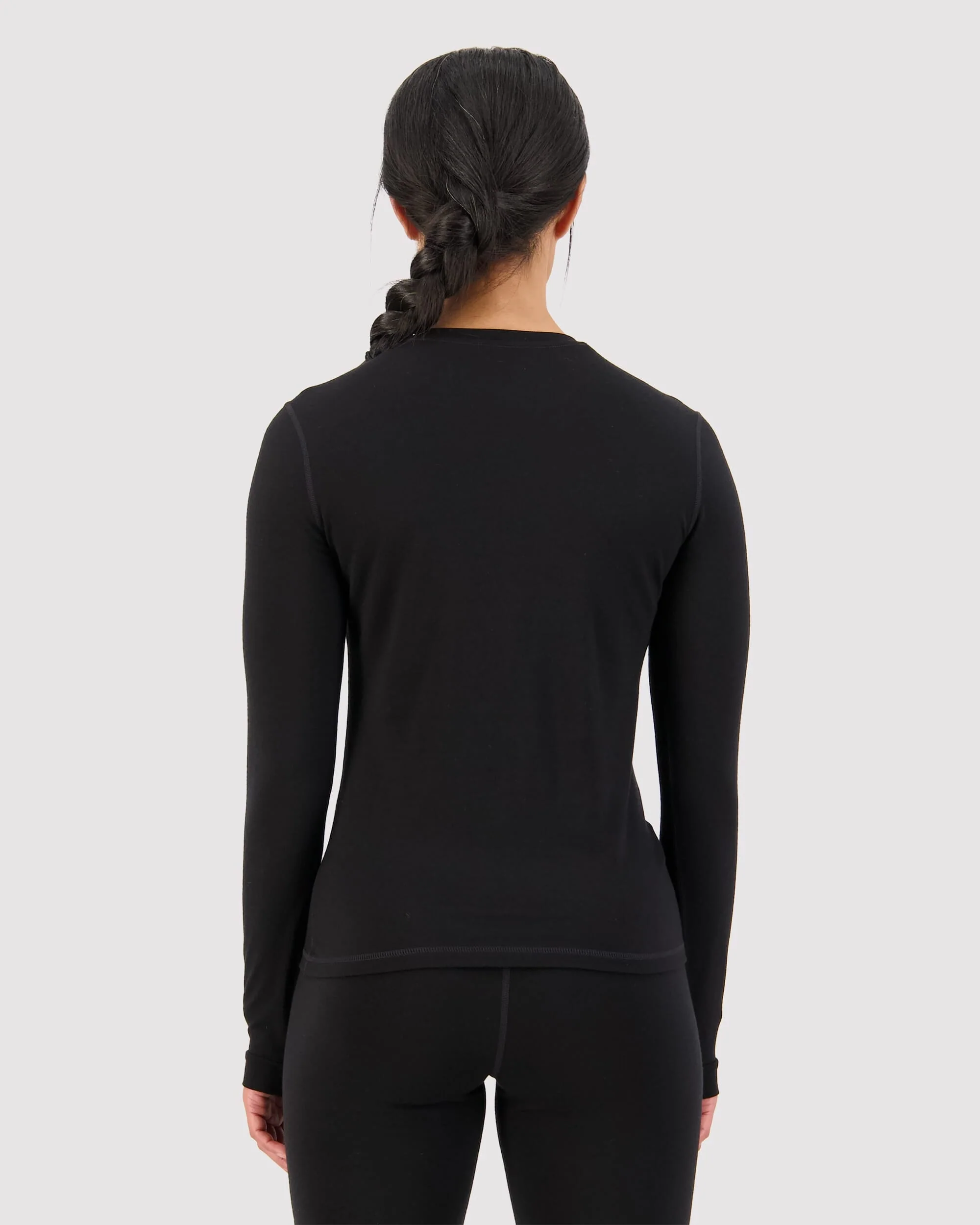 Cascade Merino Base Layer Long Sleeve - Black | Women's Long Sleeve Top - Image 5