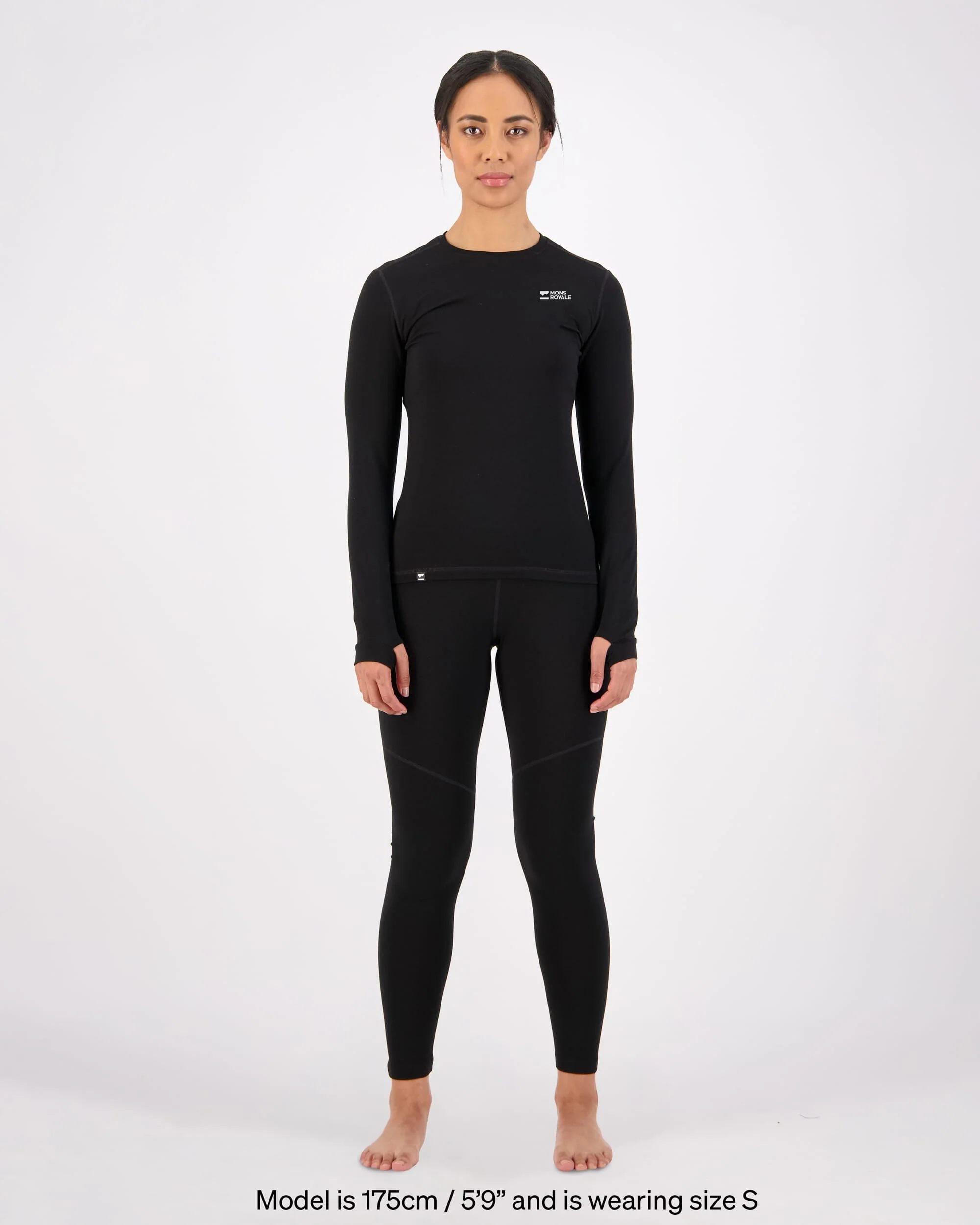 Cascade Merino Base Layer Long Sleeve - Black | Women's Long Sleeve Top - Image 7