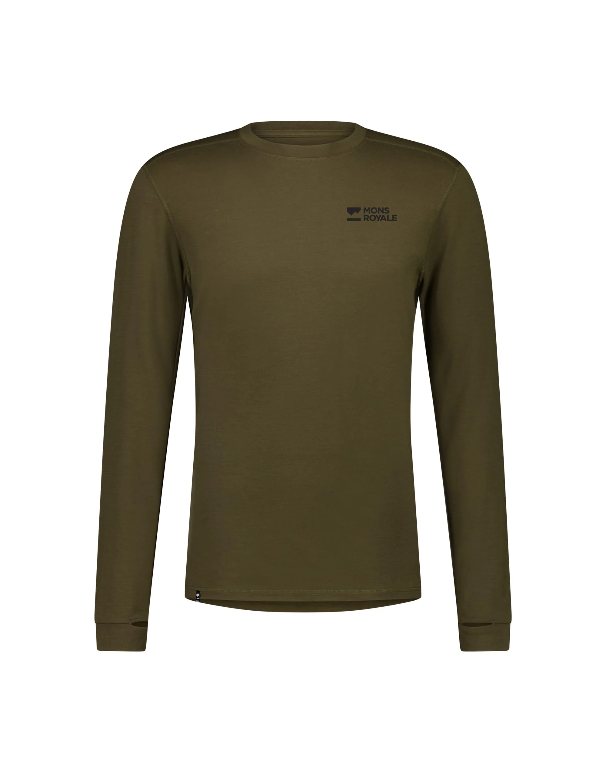 Cascade Merino Base Layer Long Sleeve - Dark Olive | Men's Long Sleeve Top - Image 5