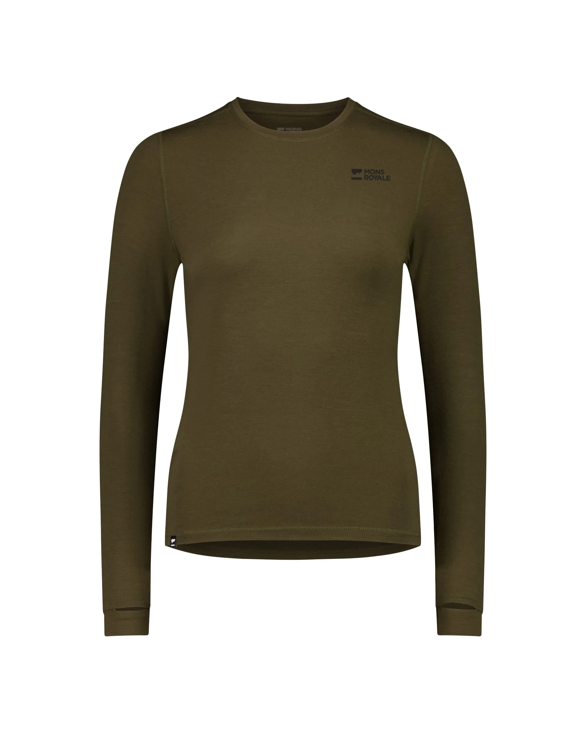 Cascade Merino Base Layer Long Sleeve - Dark Olive | Women's Long Sleeve Top - Image 5