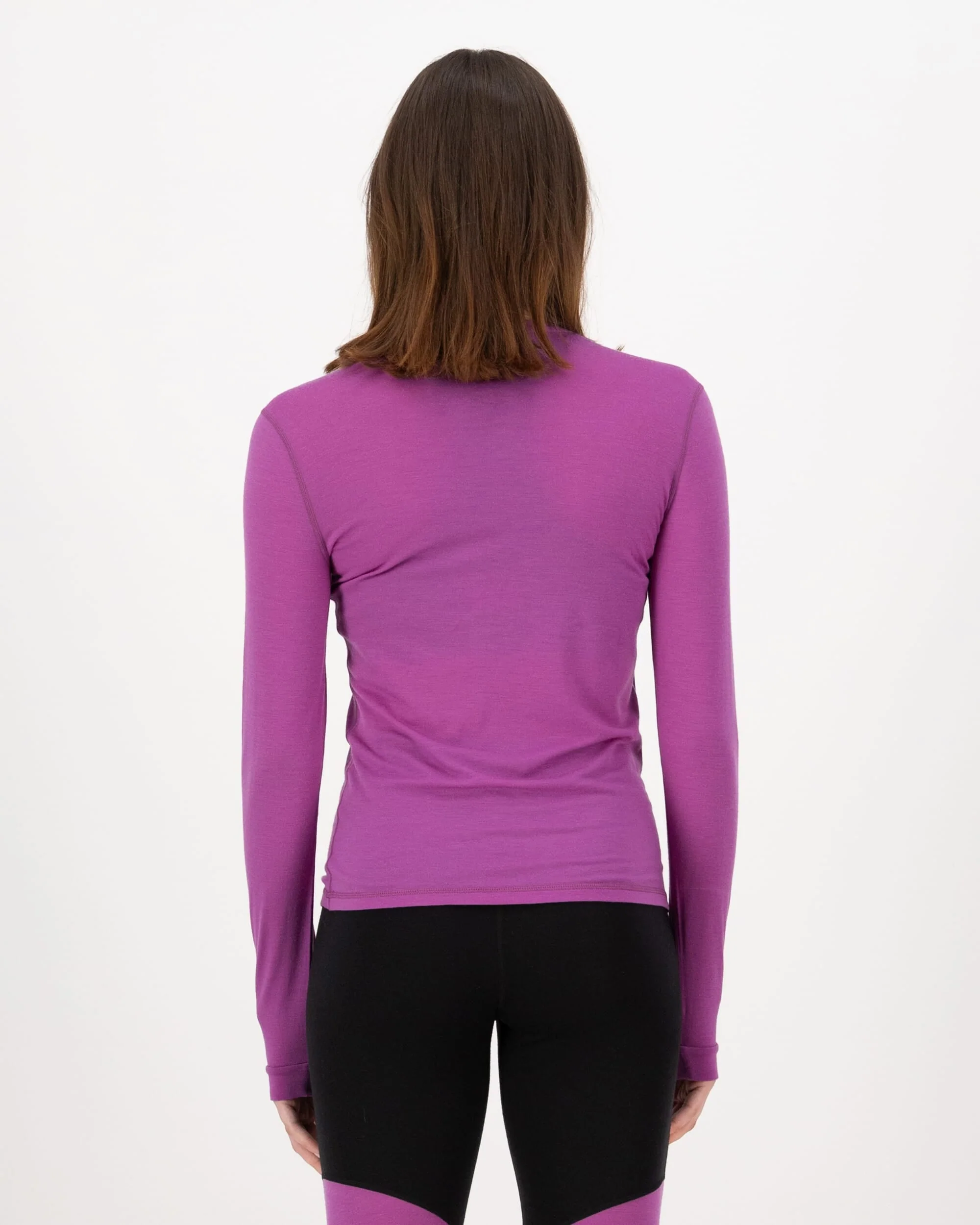 Cascade Merino Base Layer Long Sleeve - Purple Bolt | Women's Long Sleeve Top - Image 2