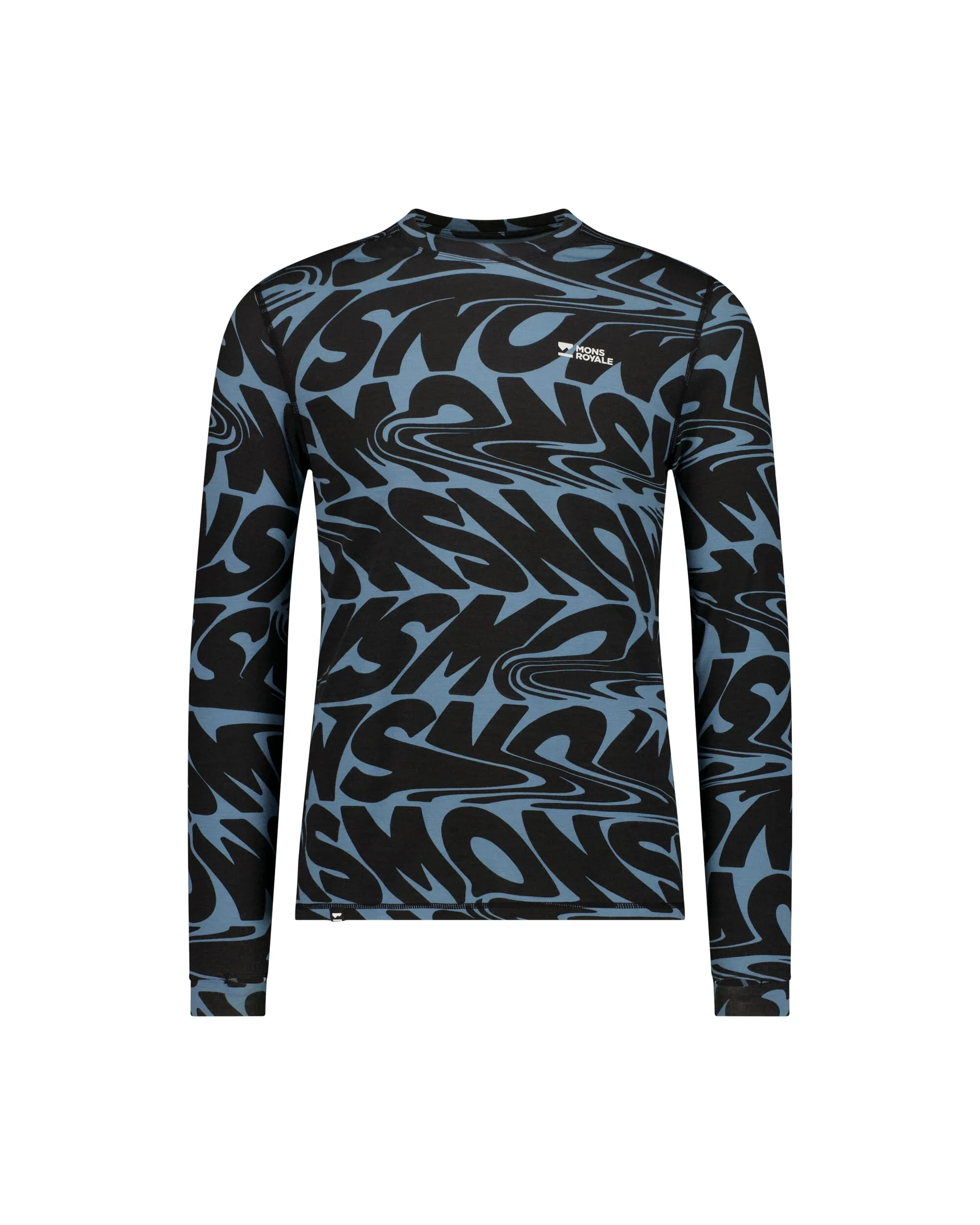 Cascade Merino Base Layer Long Sleeve - Signal Lost Goblin Blue | Men's Long Sleeve Top - Image 4