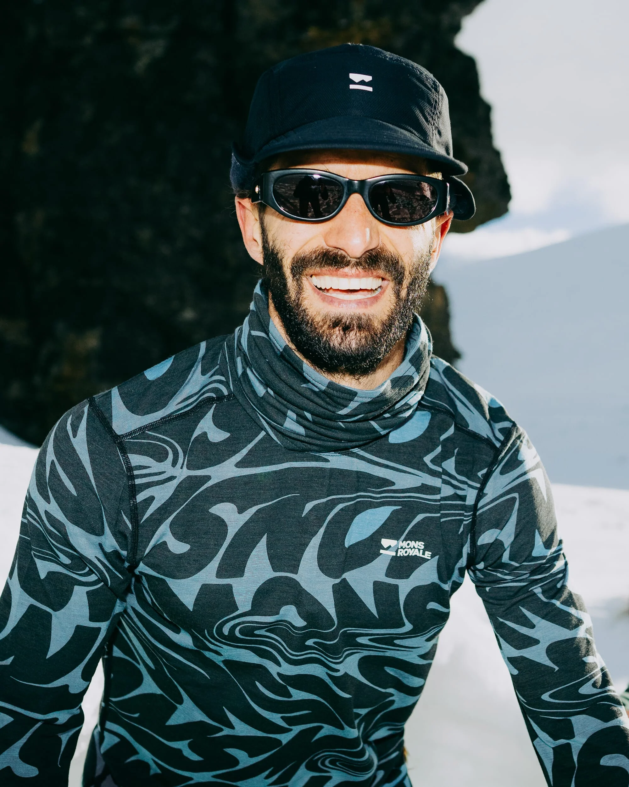 Cascade Merino Base Layer Long Sleeve - Signal Lost Goblin Blue | Men's Long Sleeve Top - Image 5