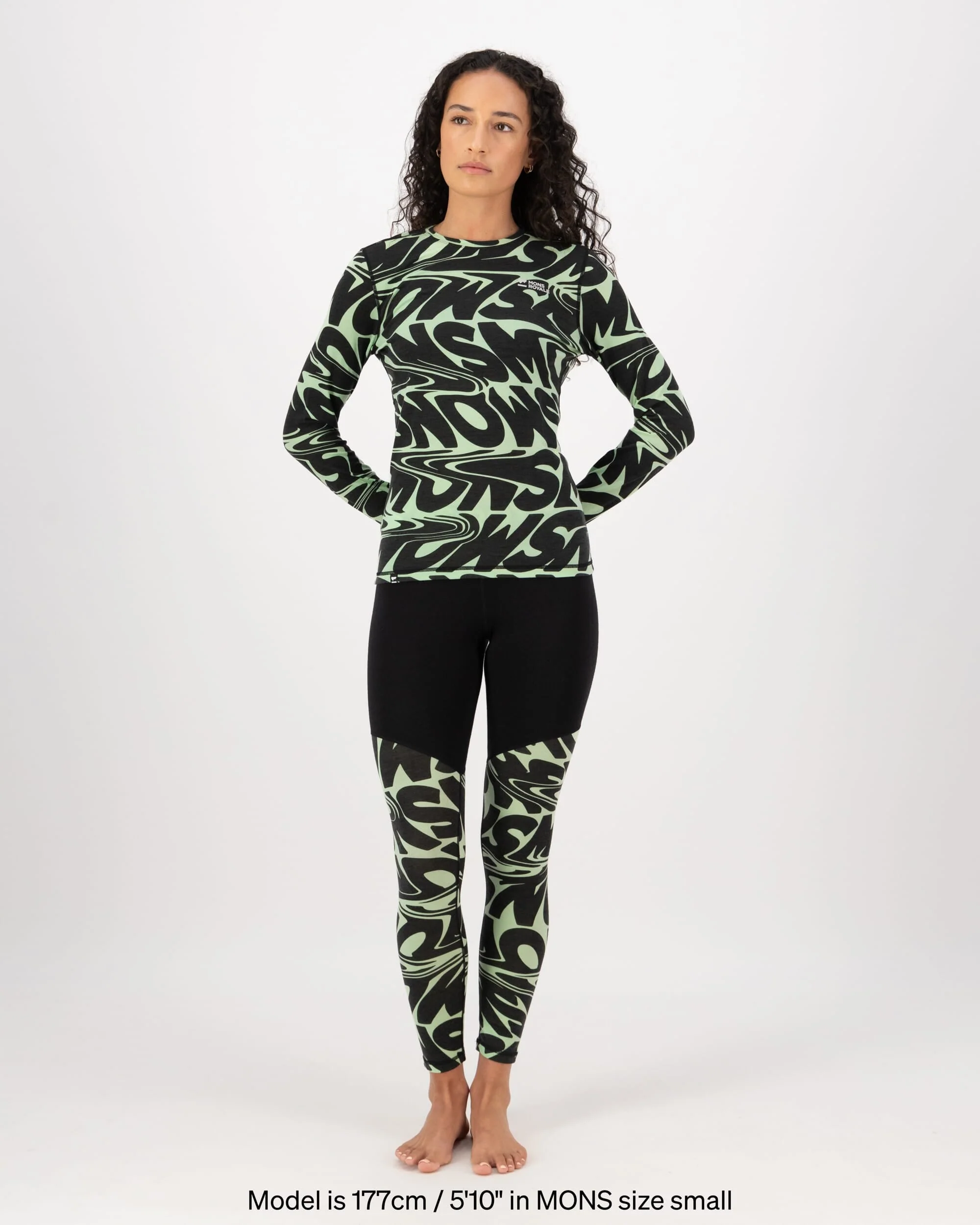 Cascade Merino Base Layer Long Sleeve - Signal Lost Matcha | Women's Long Sleeve Top - Image 4