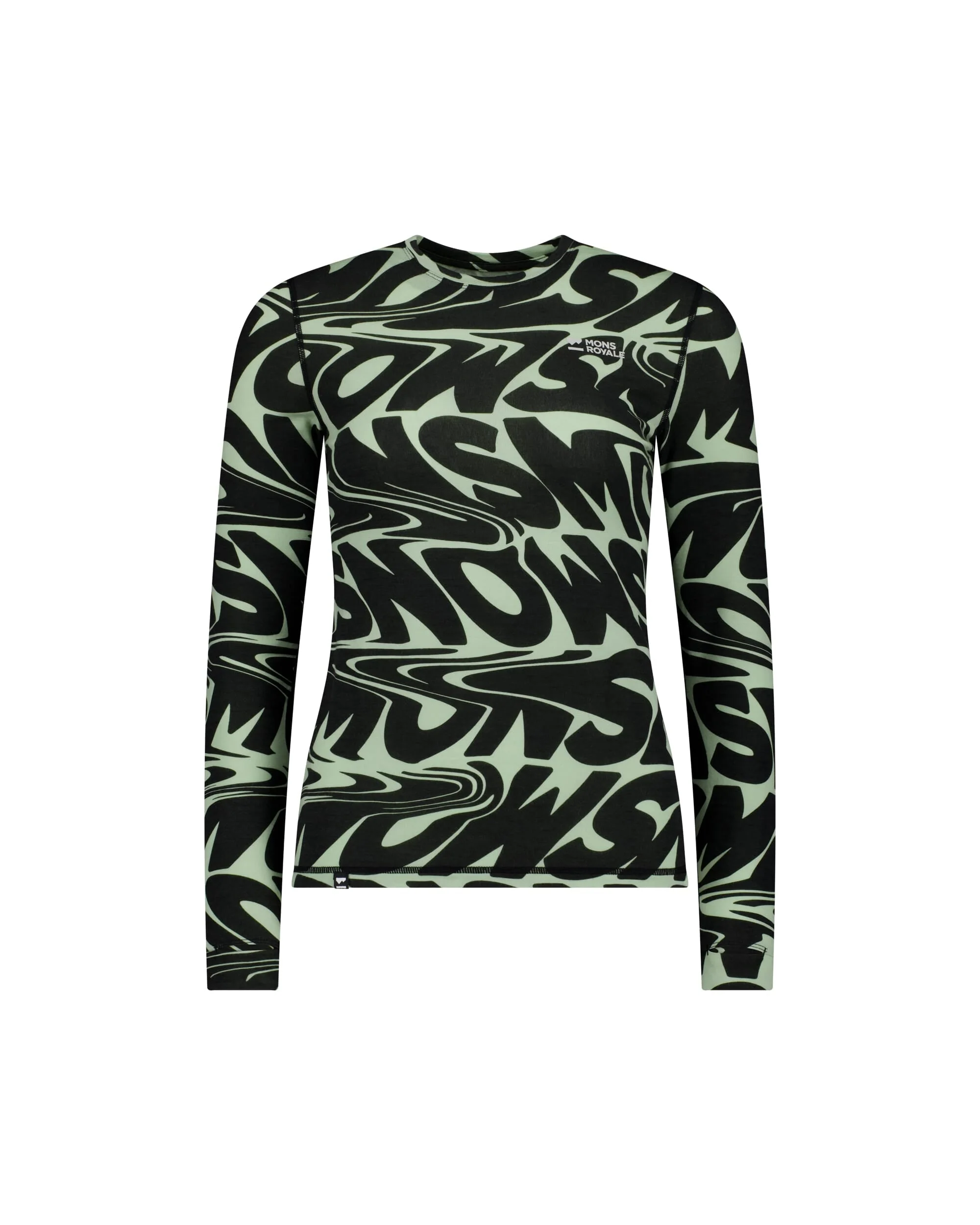 Cascade Merino Base Layer Long Sleeve - Signal Lost Matcha | Women's Long Sleeve Top - Image 5