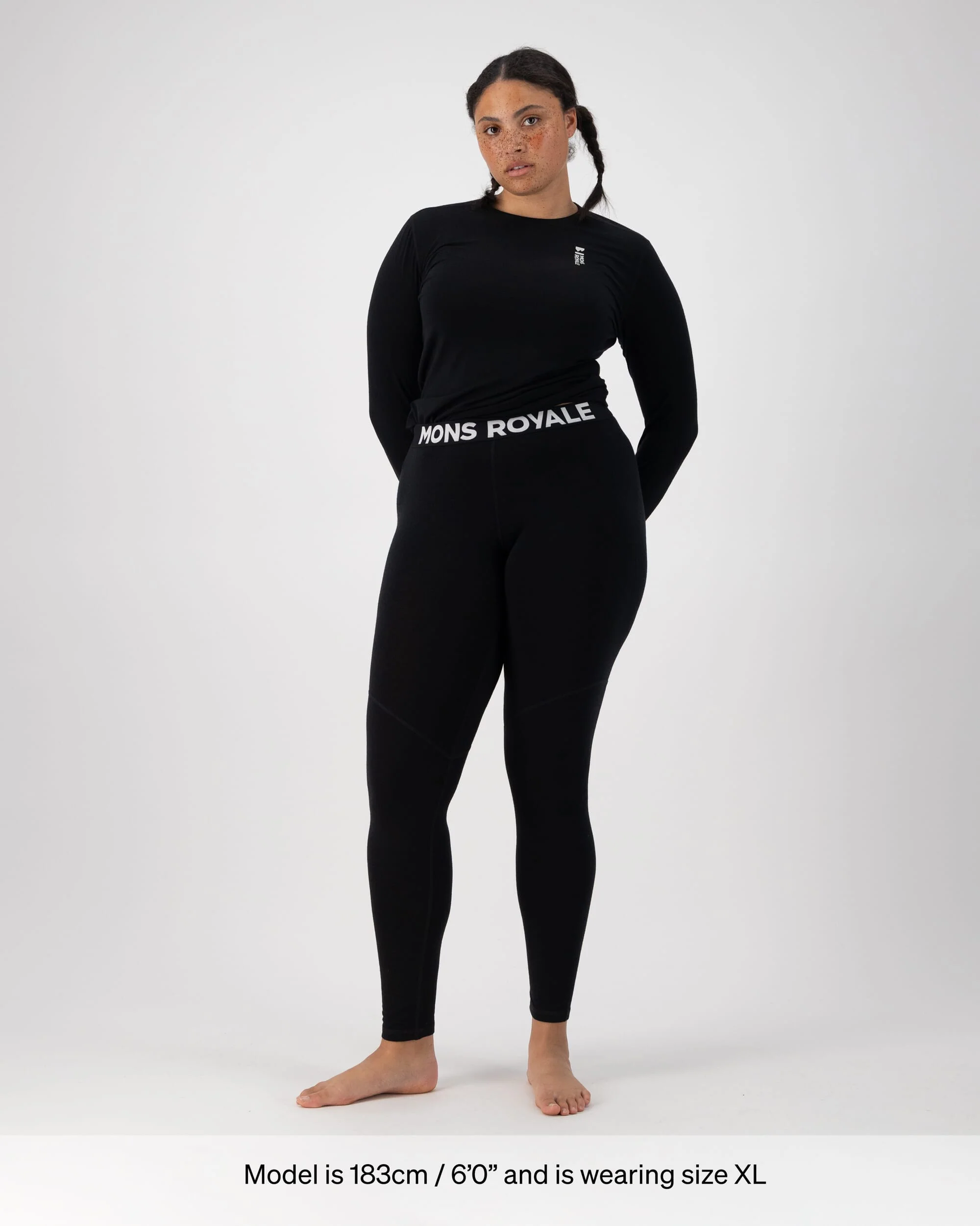 Cascade Merino Base Layer Legging - Black | Women's Leggings - Image 3