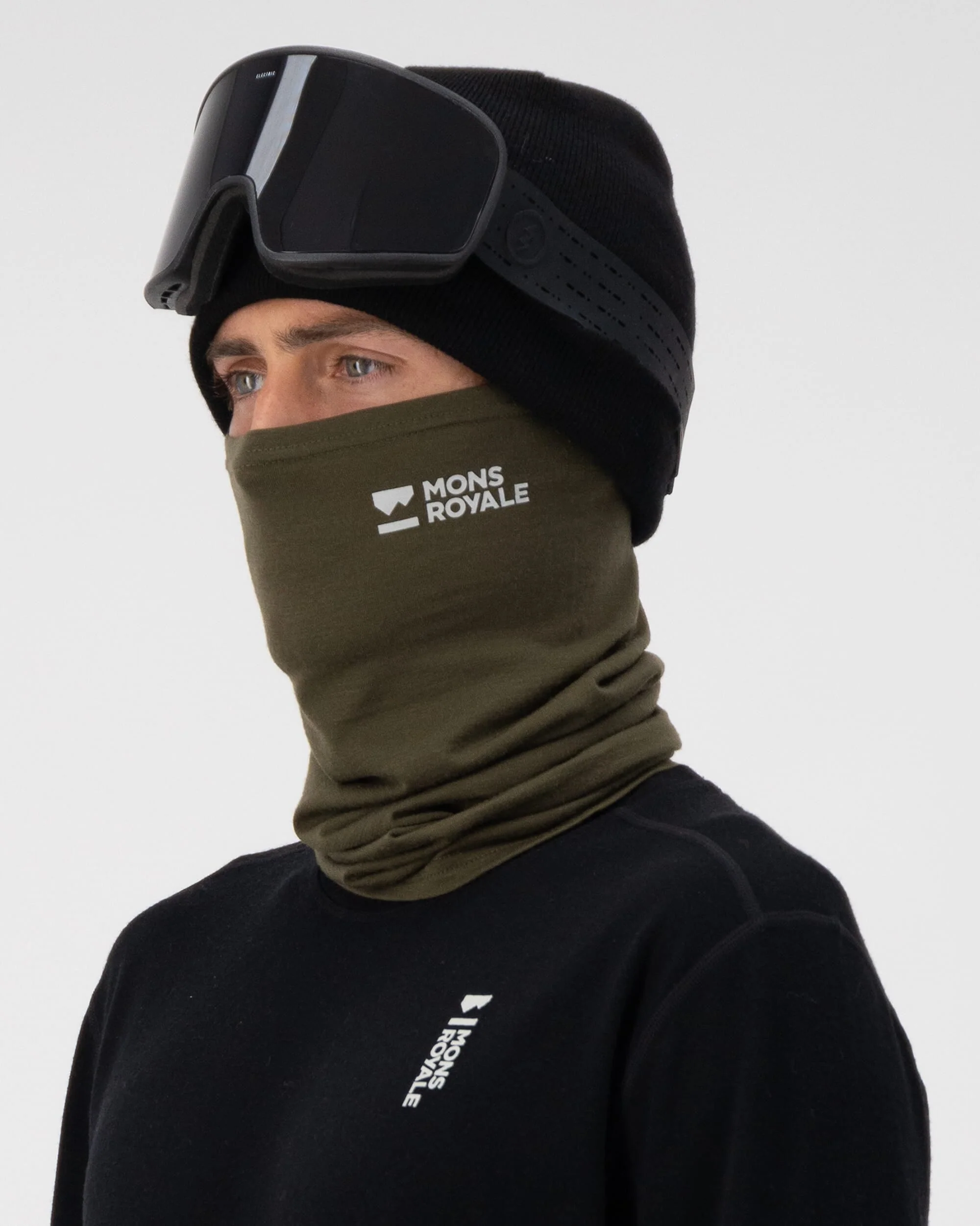 Daily Dose Merino Neckwarmer - Dark Olive | Unisex Neckwarmer - Image 3