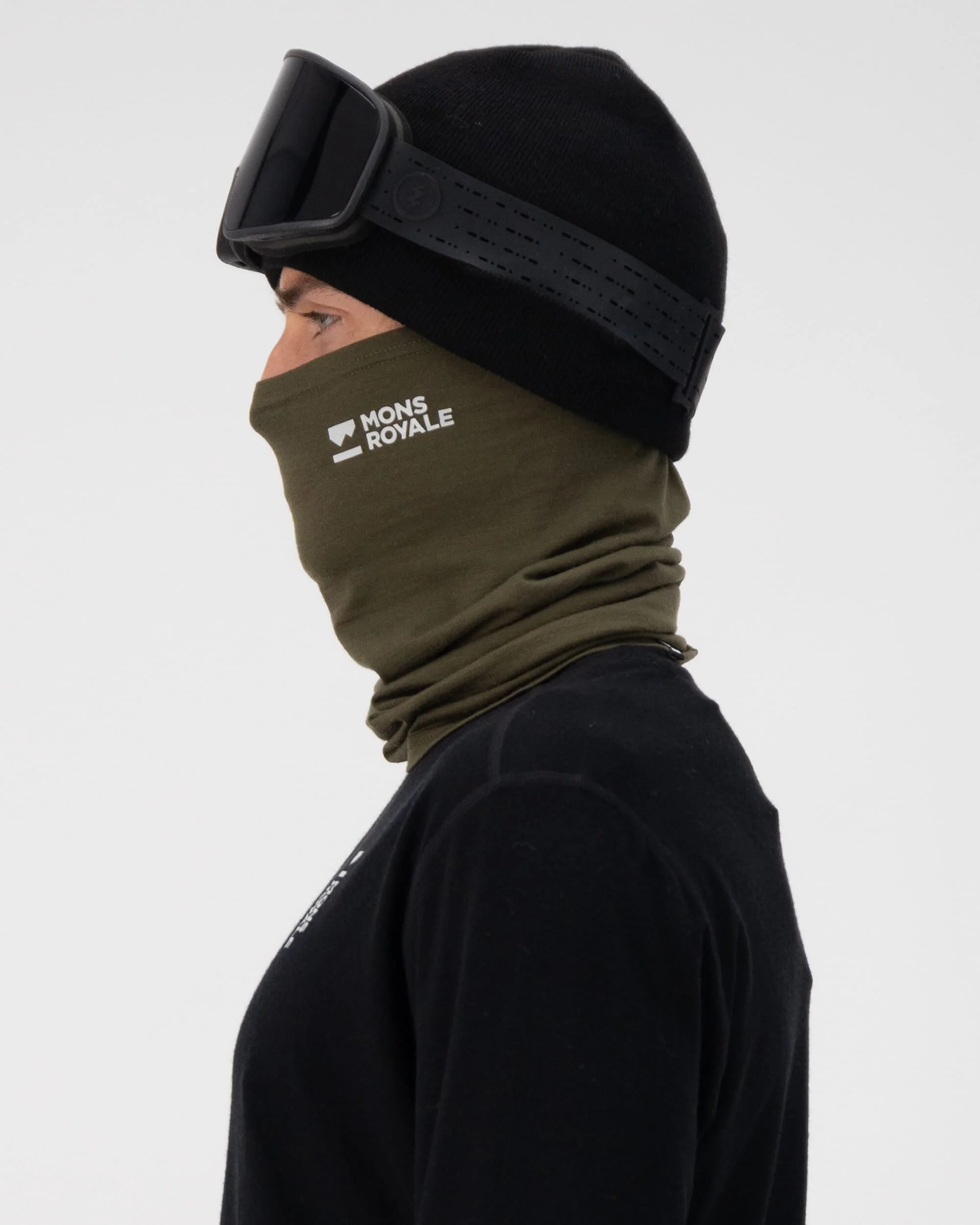 Daily Dose Merino Neckwarmer - Dark Olive | Unisex Neckwarmer - Image 4