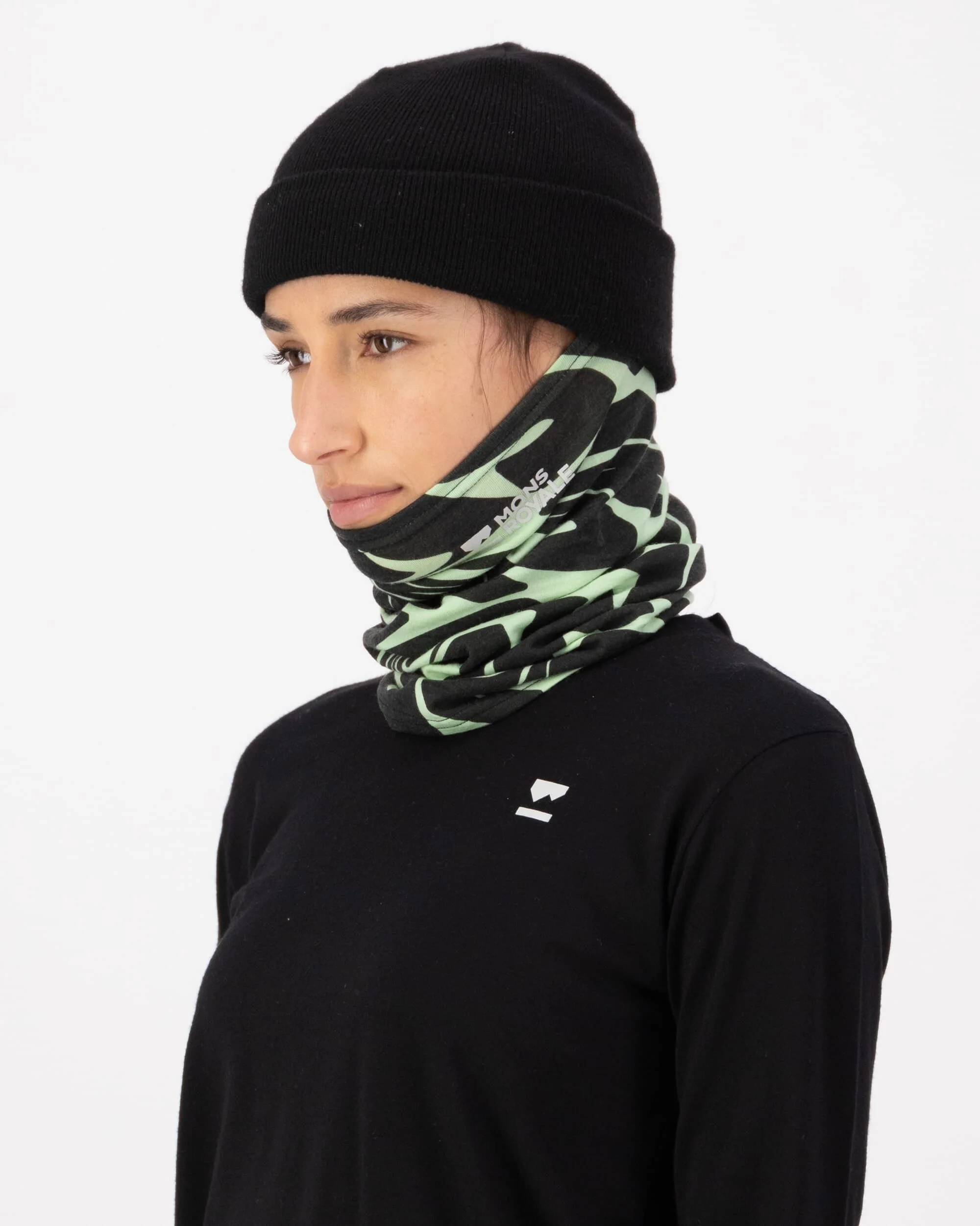 Daily Dose Merino Neckwarmer - Signal Lost Matcha | Unisex Neckwarmer - Image 4
