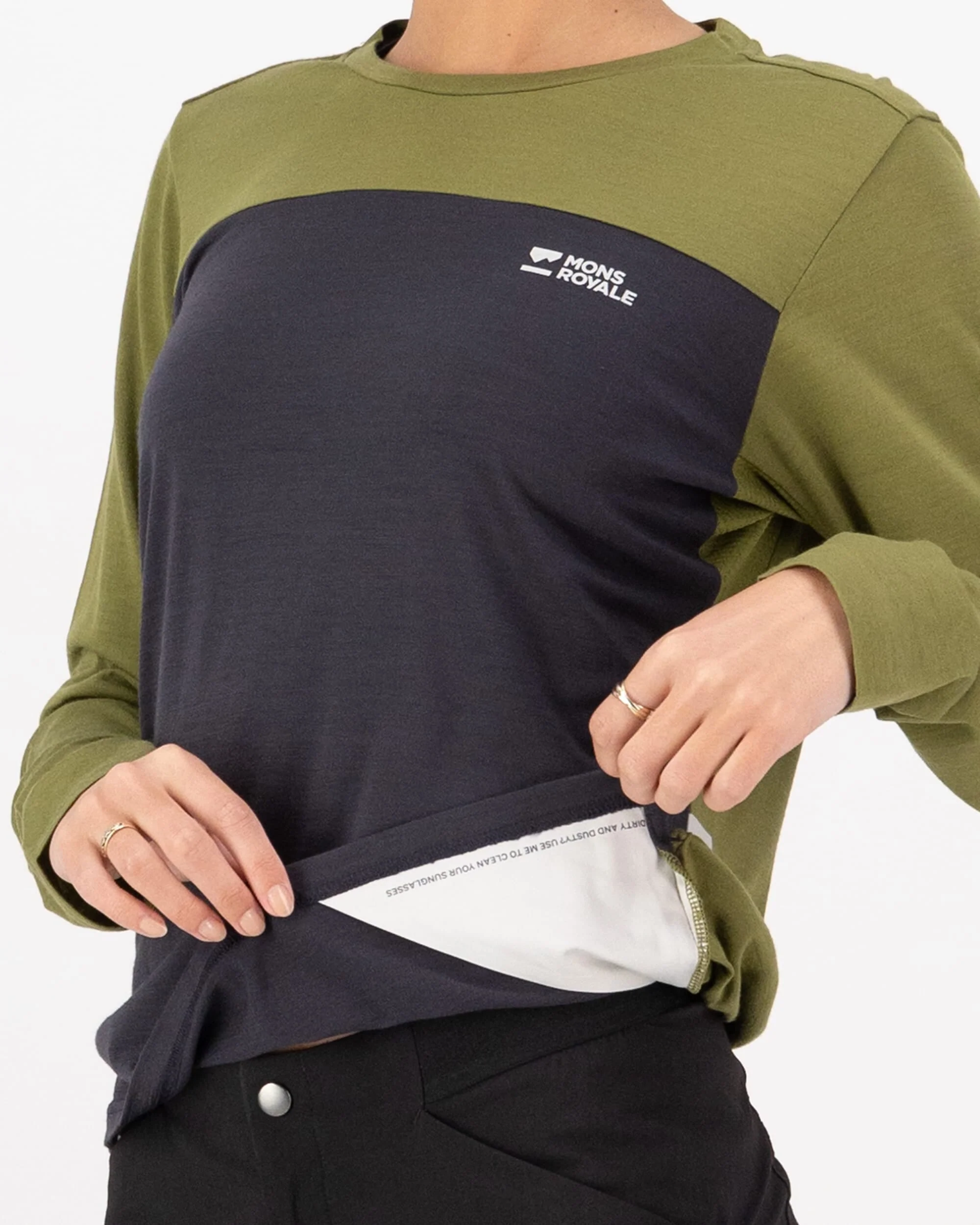 Diversion Merino Bike Jersey Long Sleeve - Fern / 9 Iron | Women's Bike Jersey - Image 3
