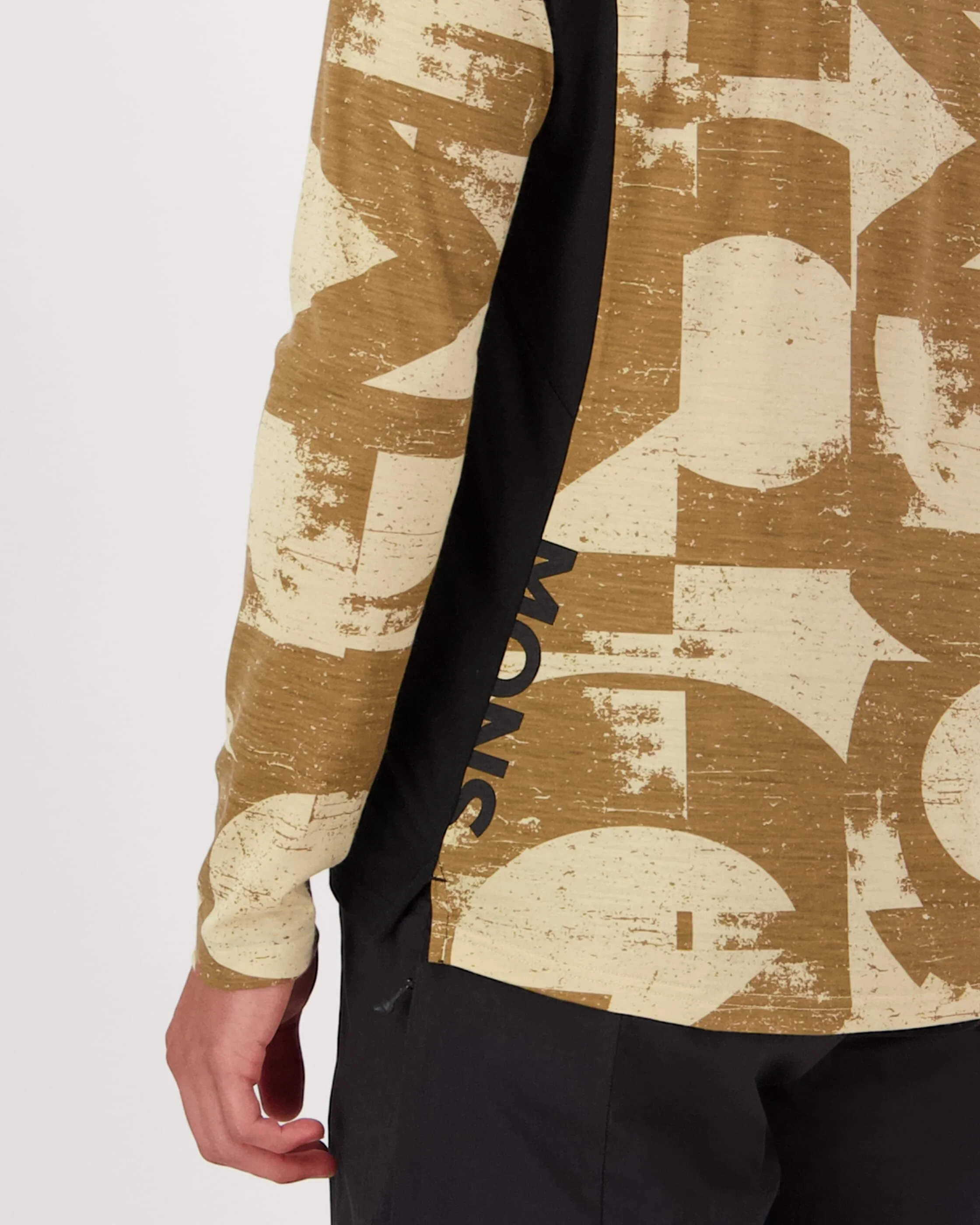 Diversion Merino Bike Jersey Long Sleeve - Grunge / Black | Men's Bike Jersey - Image 3