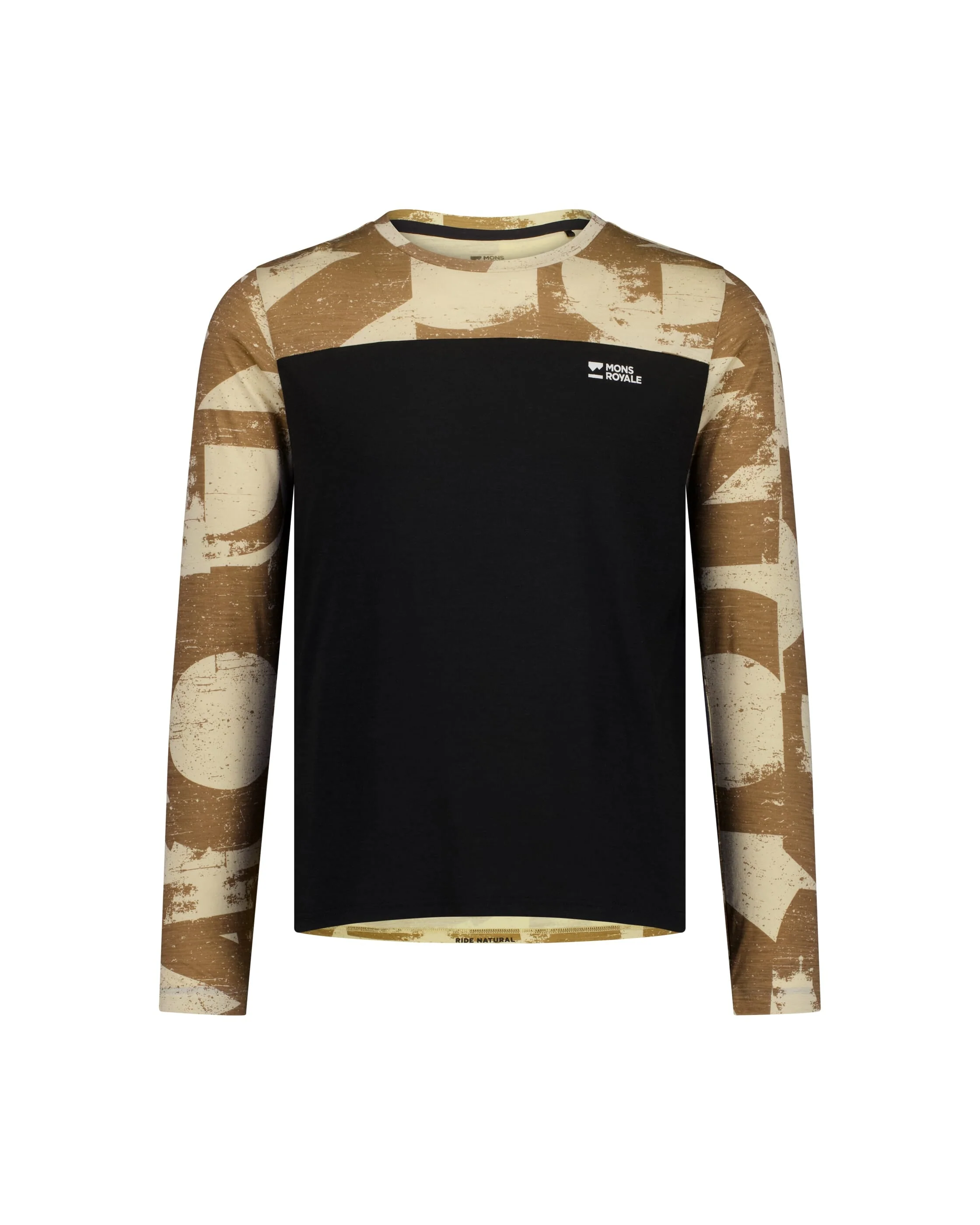 Diversion Merino Bike Jersey Long Sleeve - Grunge / Black | Men's Bike Jersey - Image 5