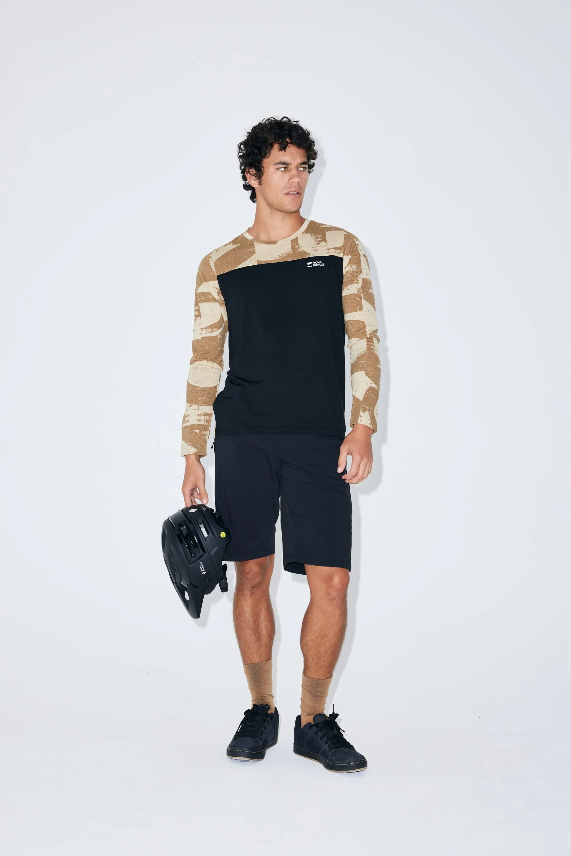 Diversion Merino Bike Jersey Long Sleeve - Grunge / Black | Men's Bike Jersey - Image 7