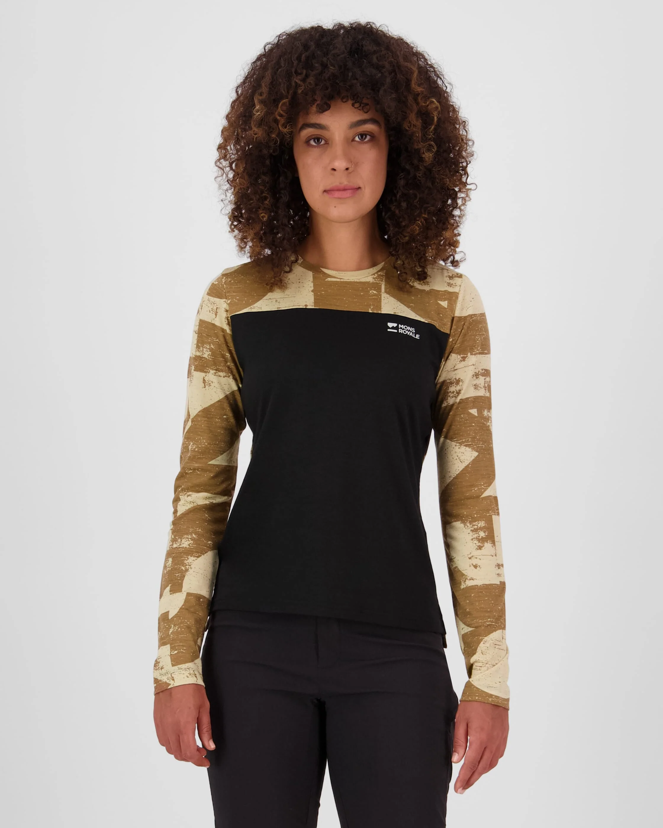 Diversion Merino Bike Jersey Long Sleeve - Grunge / Black | Women's Bike Jersey