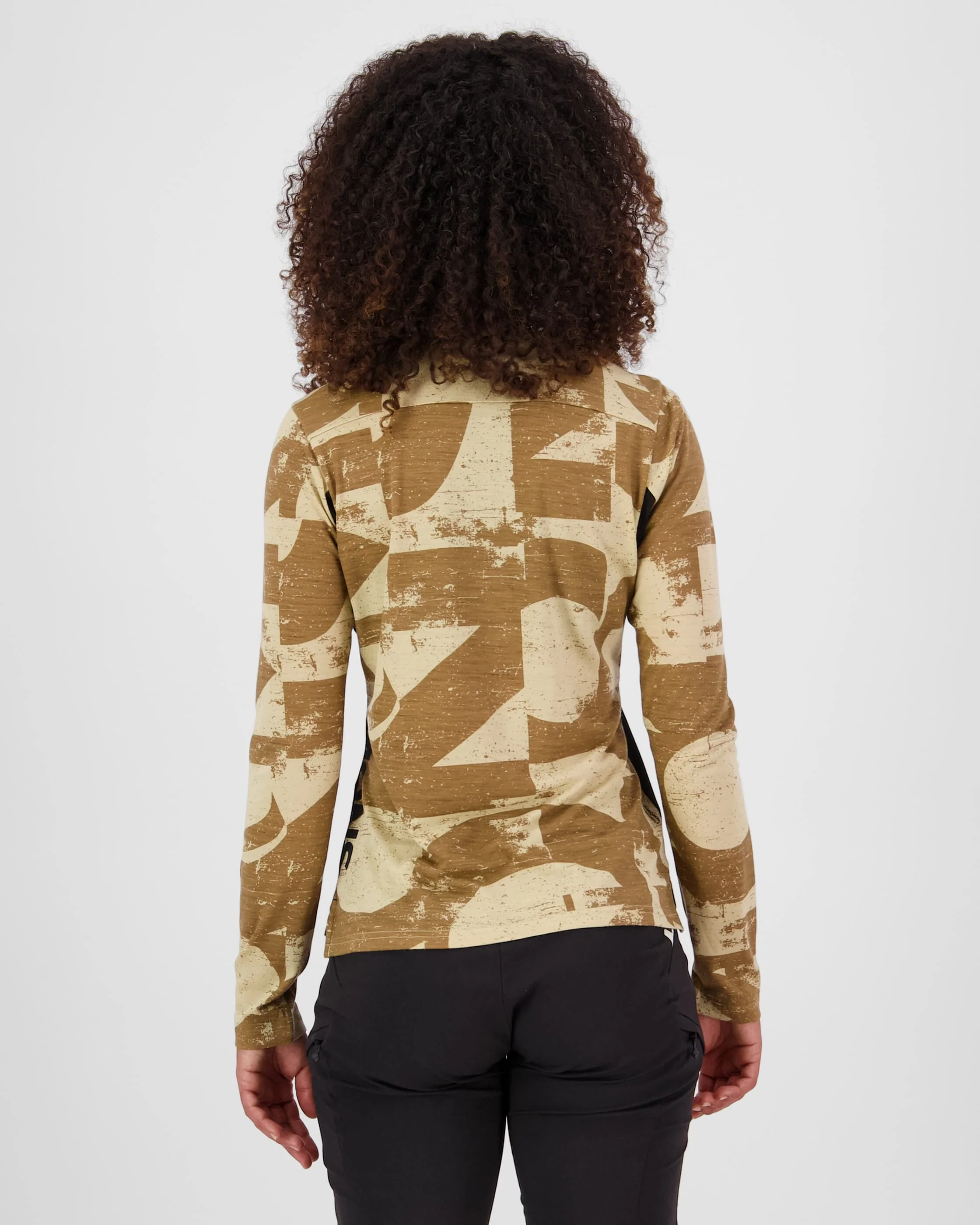 Diversion Merino Bike Jersey Long Sleeve - Grunge / Black | Women's Bike Jersey - Image 2