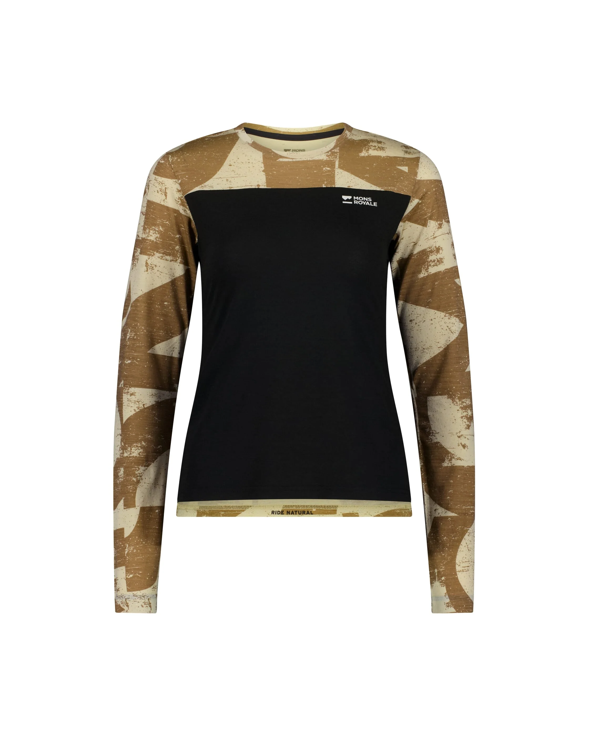 Diversion Merino Bike Jersey Long Sleeve - Grunge / Black | Women's Bike Jersey - Image 6