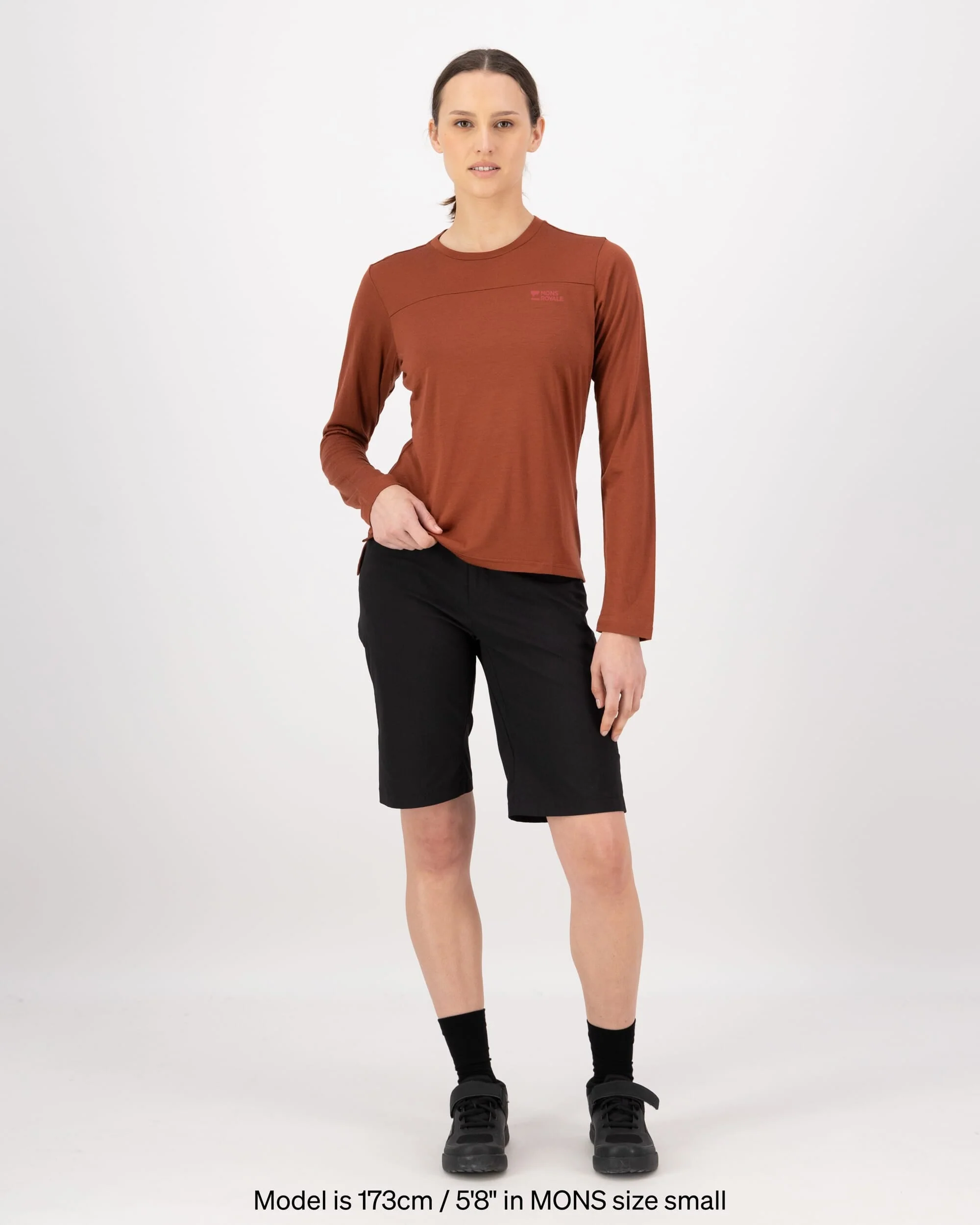 Diversion Merino Bike Jersey Long Sleeve - Sienna | Women's Bike Jersey - Image 3