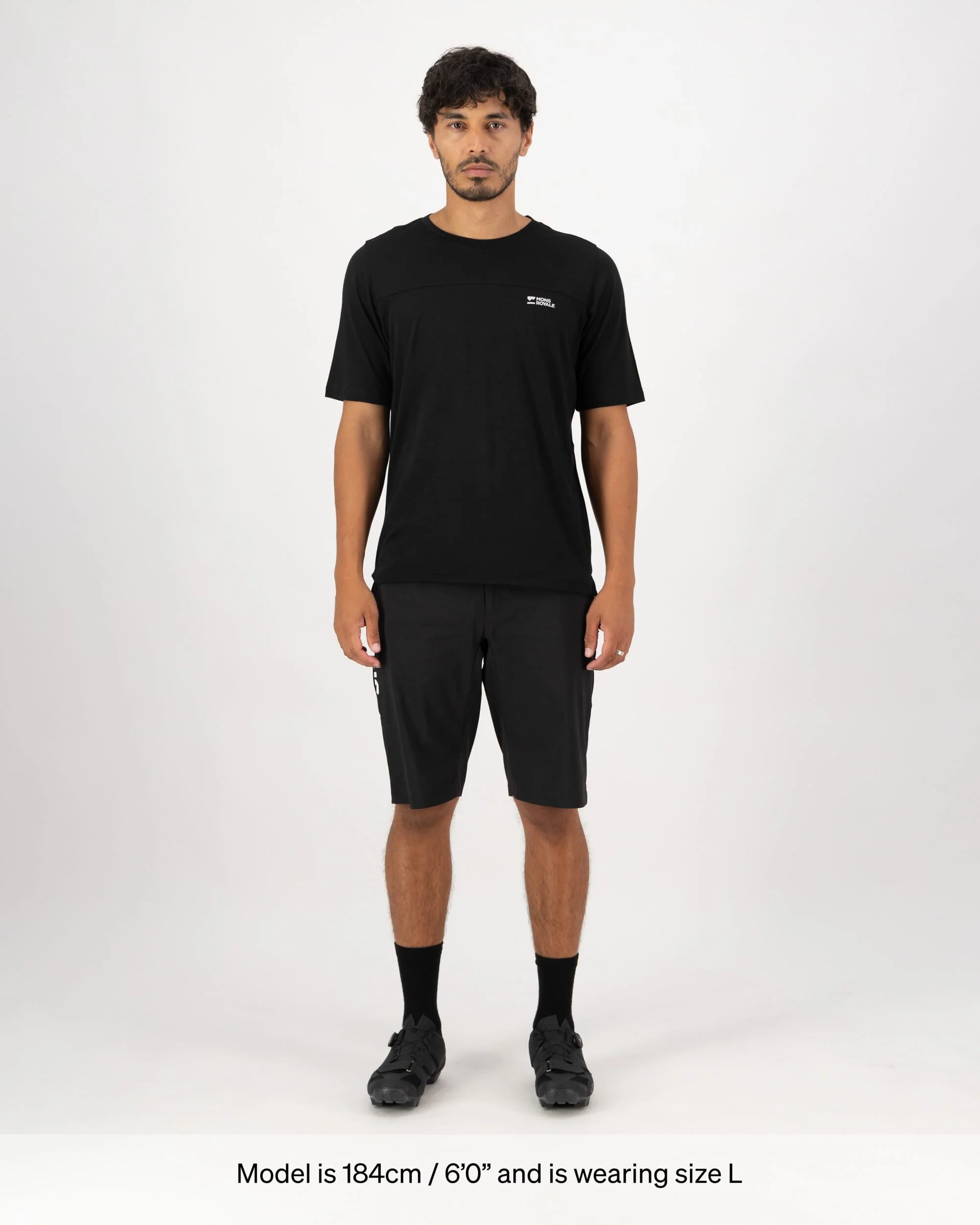 Diversion Merino Bike Jersey Short Sleeve - Black | Men's Bike Jersey - Image 4