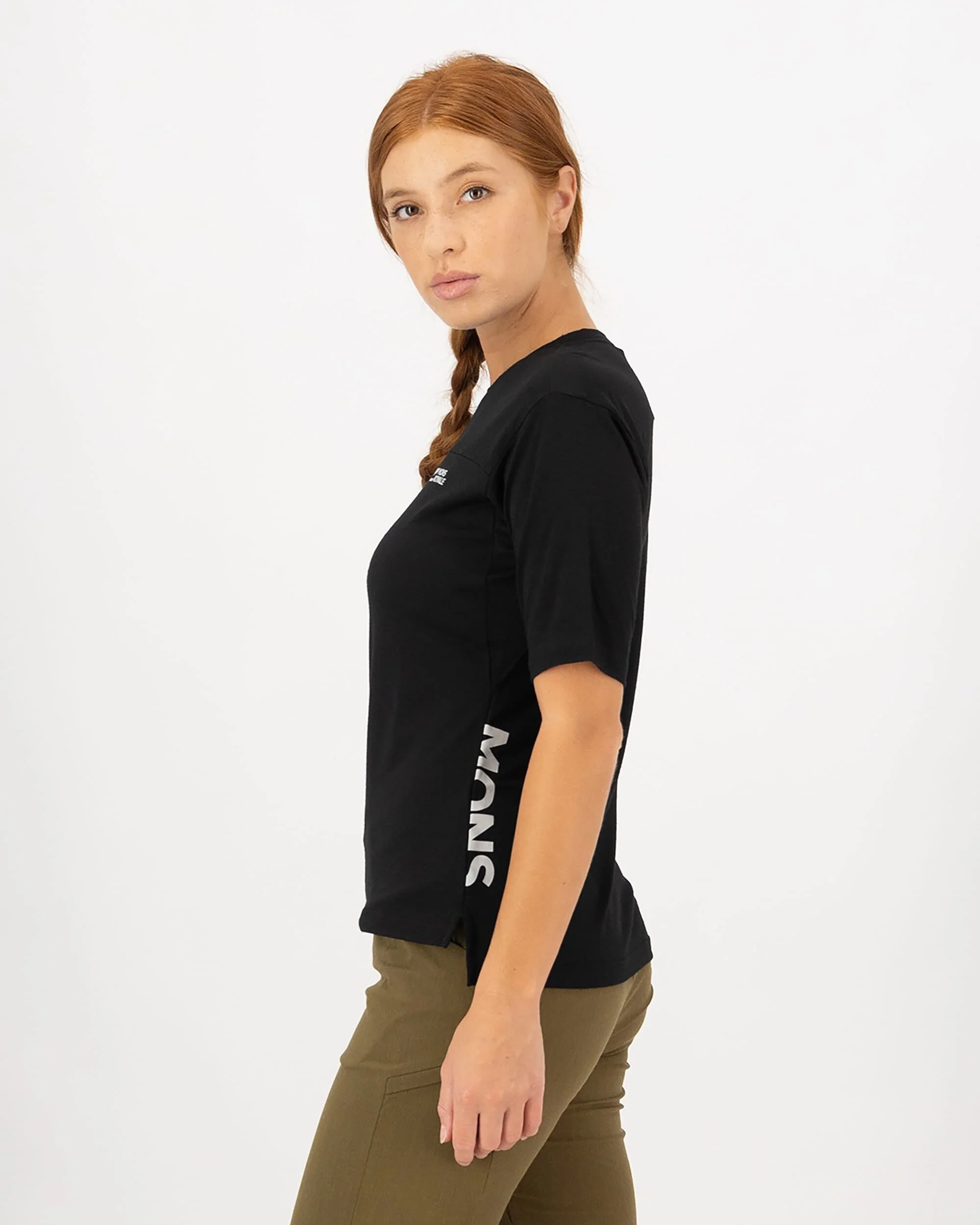 Diversion Merino Bike Jersey Short Sleeve - Black | Women's Bike Jersey - Image 3