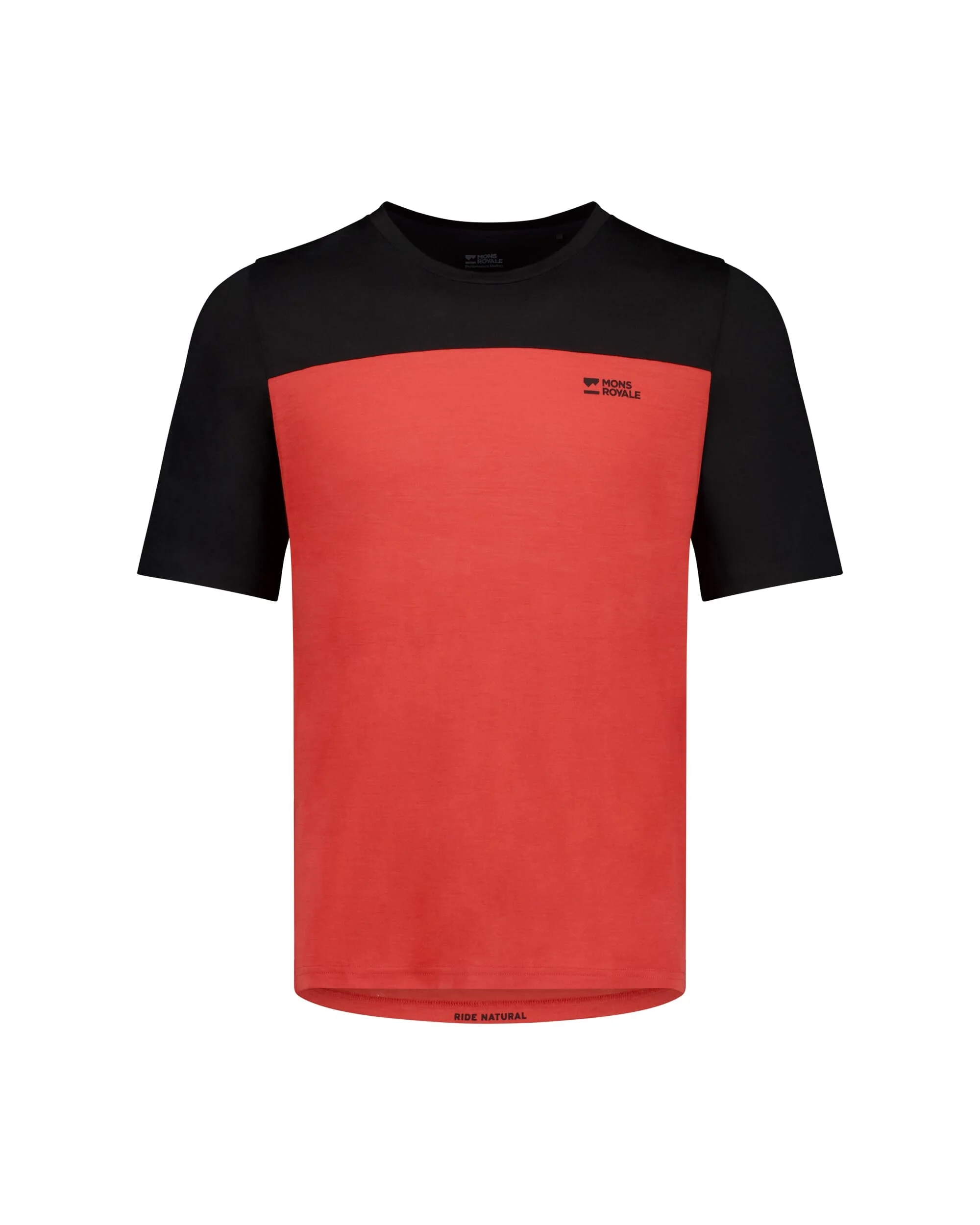 Diversion Merino Bike Jersey Short Sleeve - Cranberry / Black | Men's Bike Jersey - Image 4