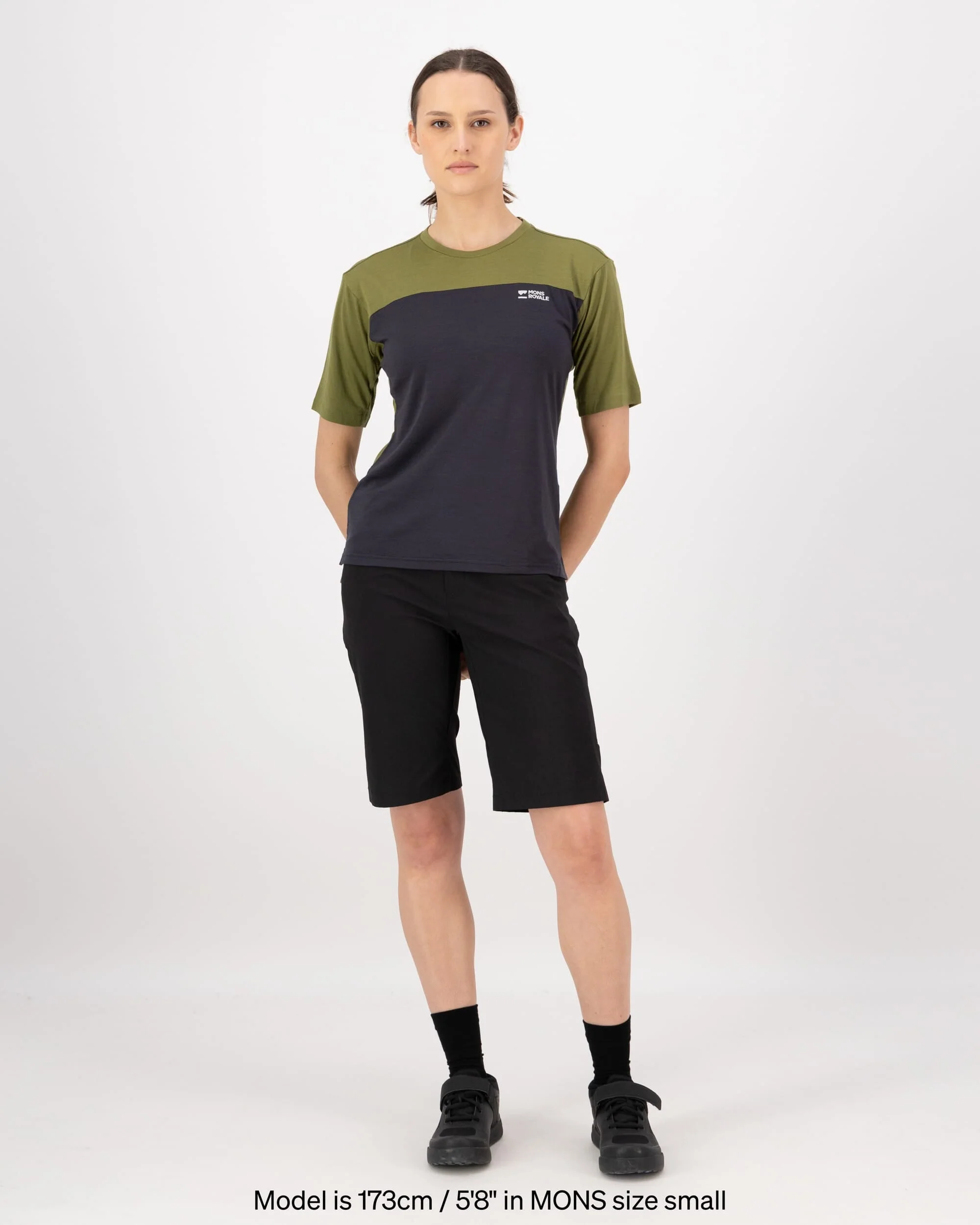 Diversion Merino Bike Jersey Short Sleeve - Fern / 9 Iron | Women's Bike Jersey - Image 6