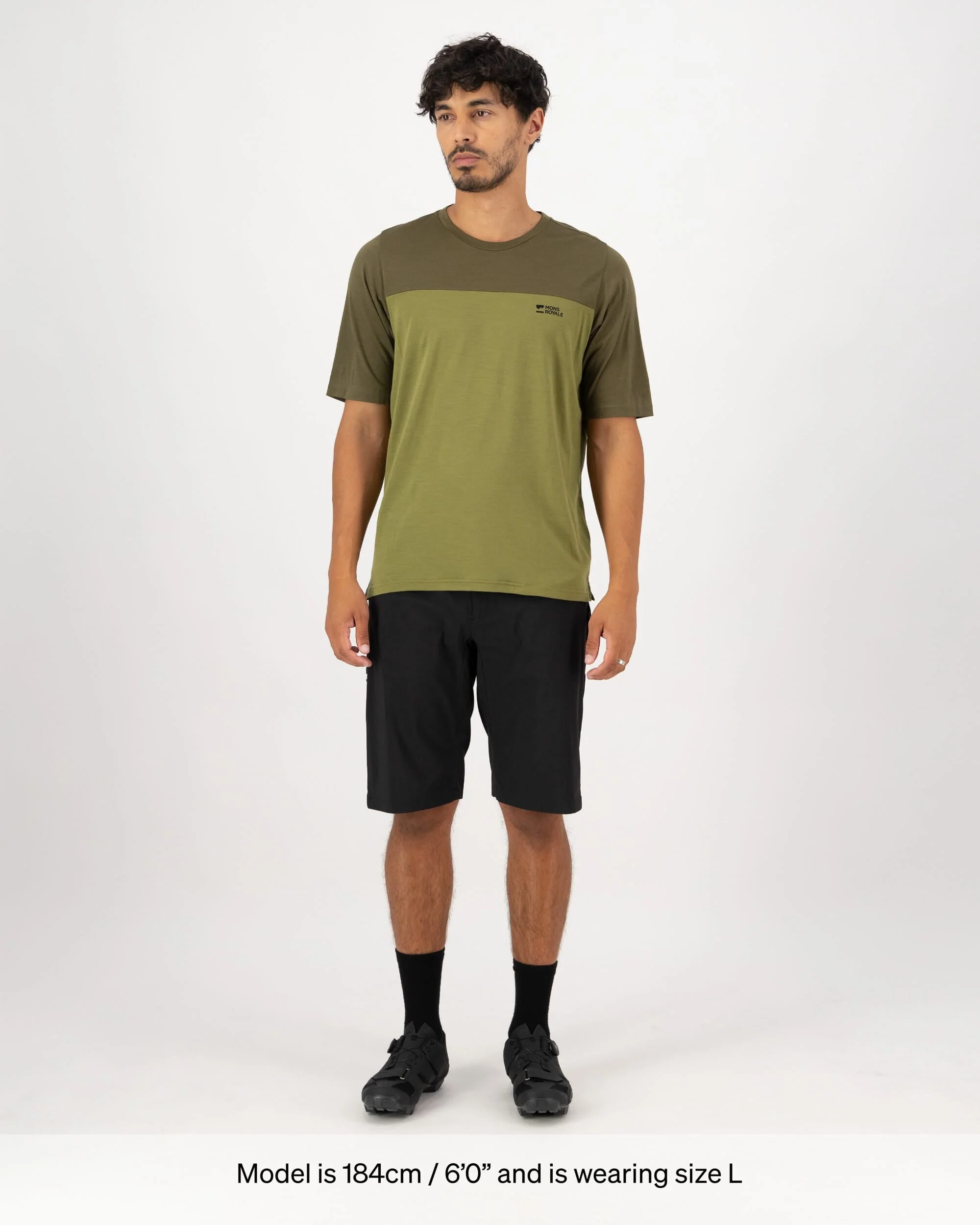 Diversion Merino Bike Jersey Short Sleeve - Fern / Olive | Men's Bike Jersey - Image 5
