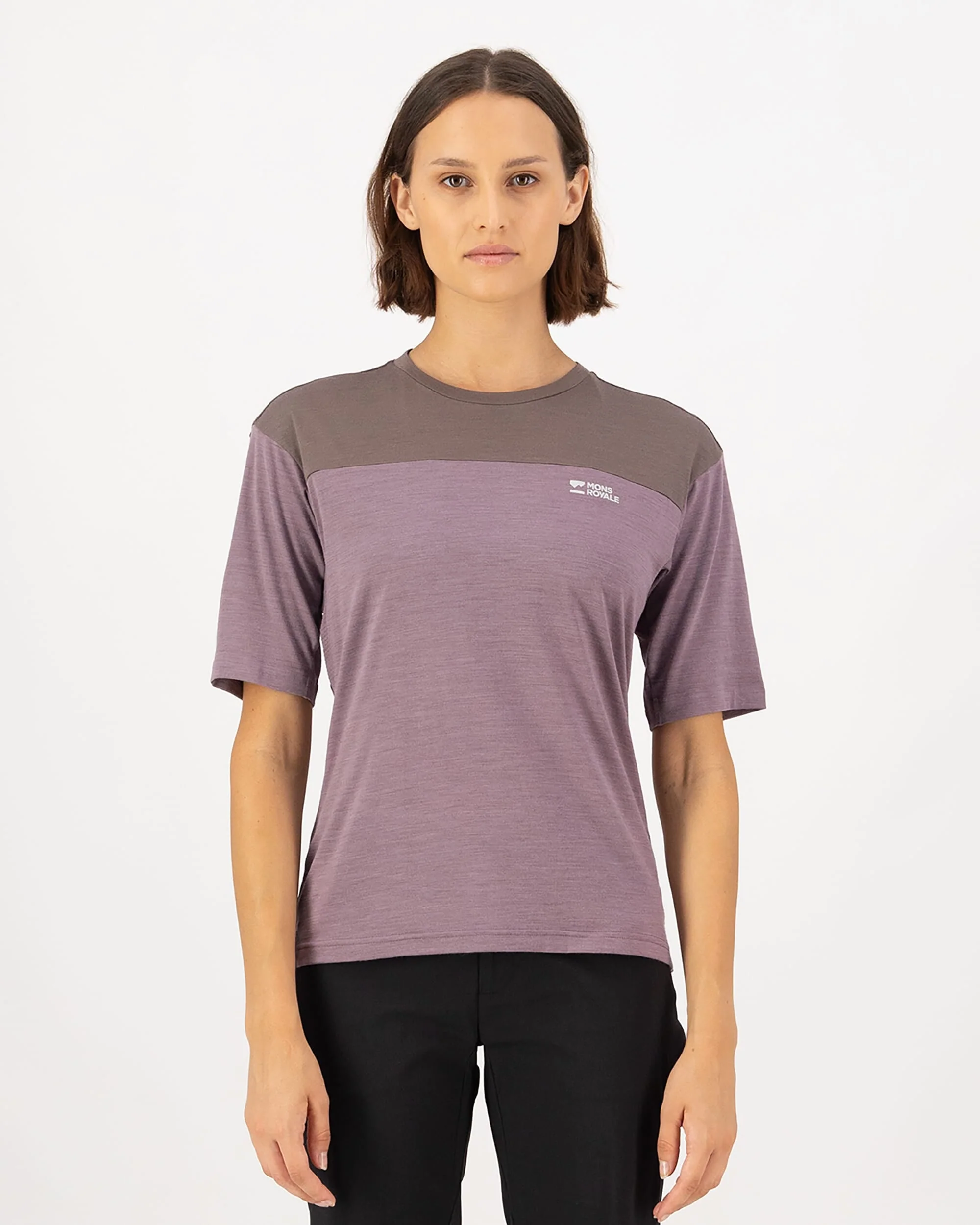 Diversion Merino Bike Jersey Short Sleeve - Mauve / Iron