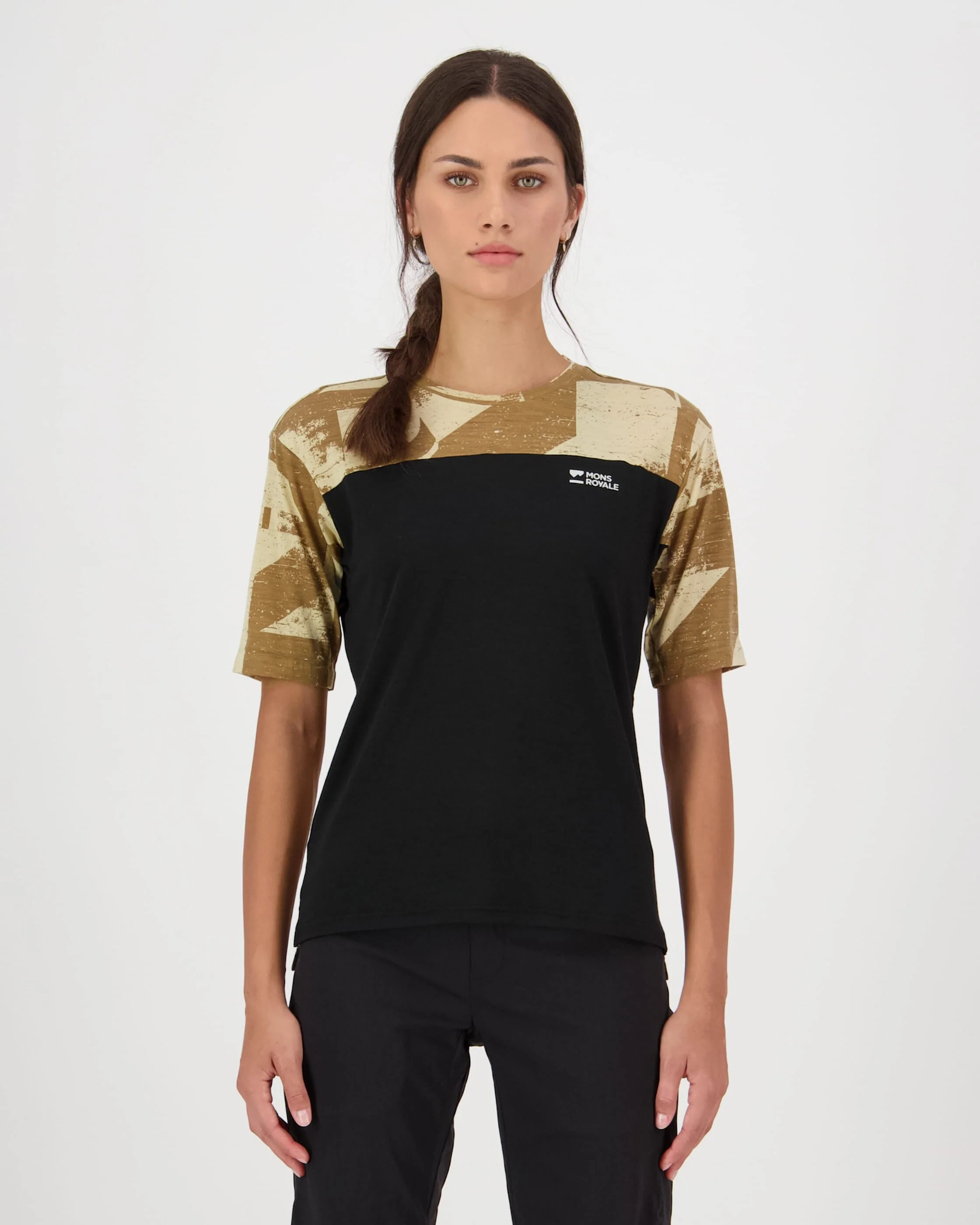 Diversion Merino Bike Jersey Short Sleeve - Grunge / Black | Women's Bike Jersey