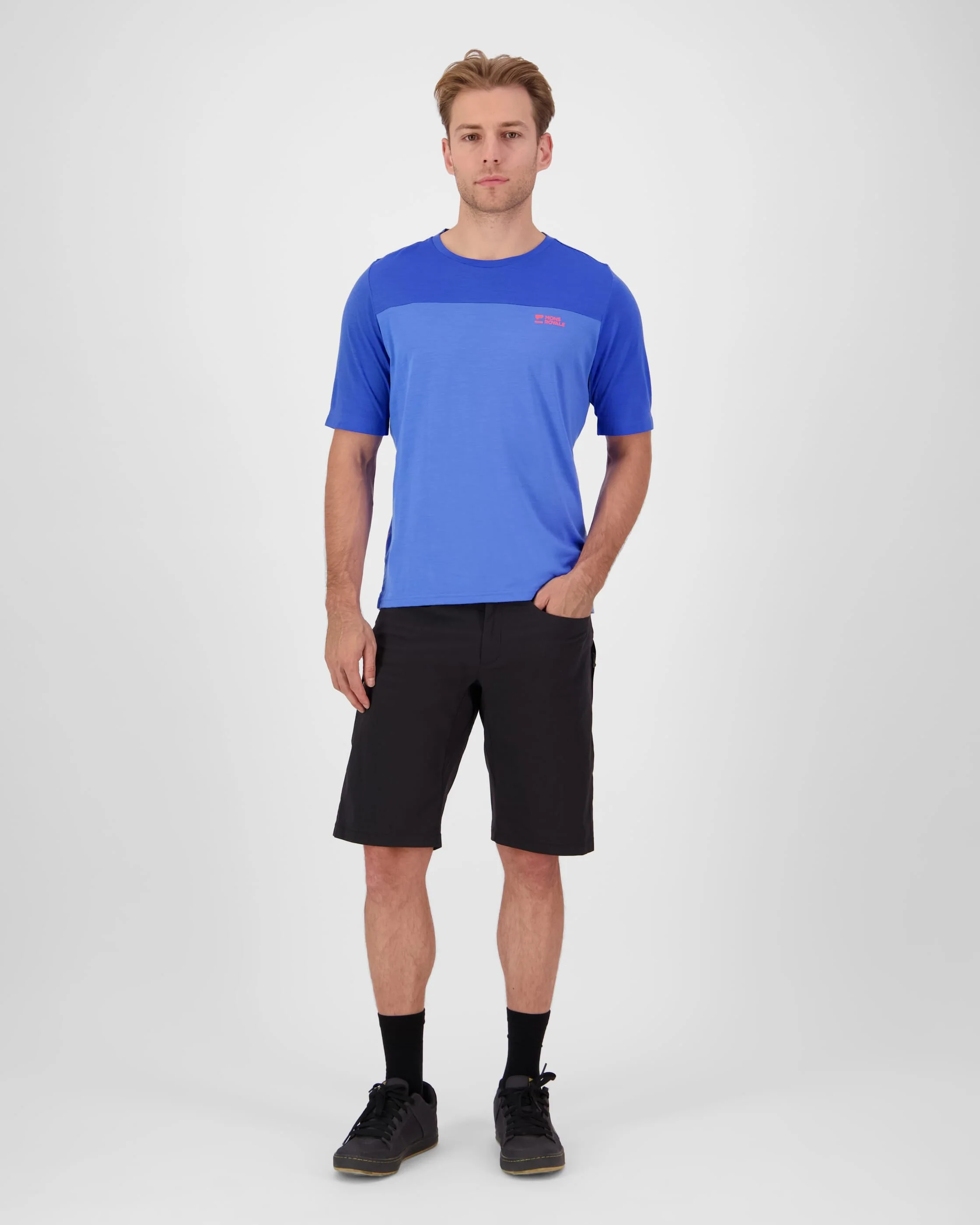 Diversion Merino Bike Jersey Short Sleeve - Ocean / Ultramarine | Men's Bike Jersey - Image 3