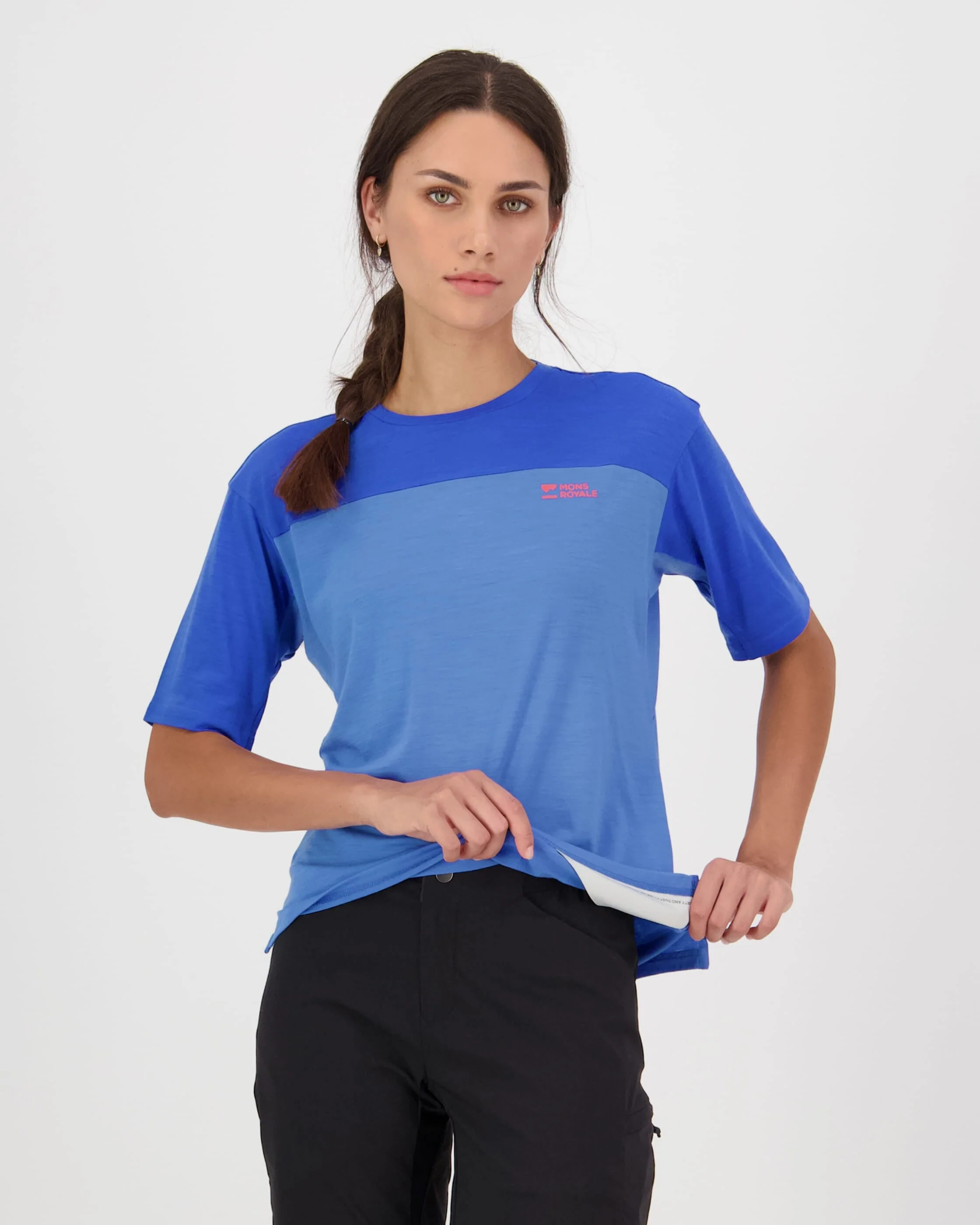 Diversion Merino Bike Jersey Short Sleeve - Ocean / Ultramarine | Women's Bike Jersey - Image 3