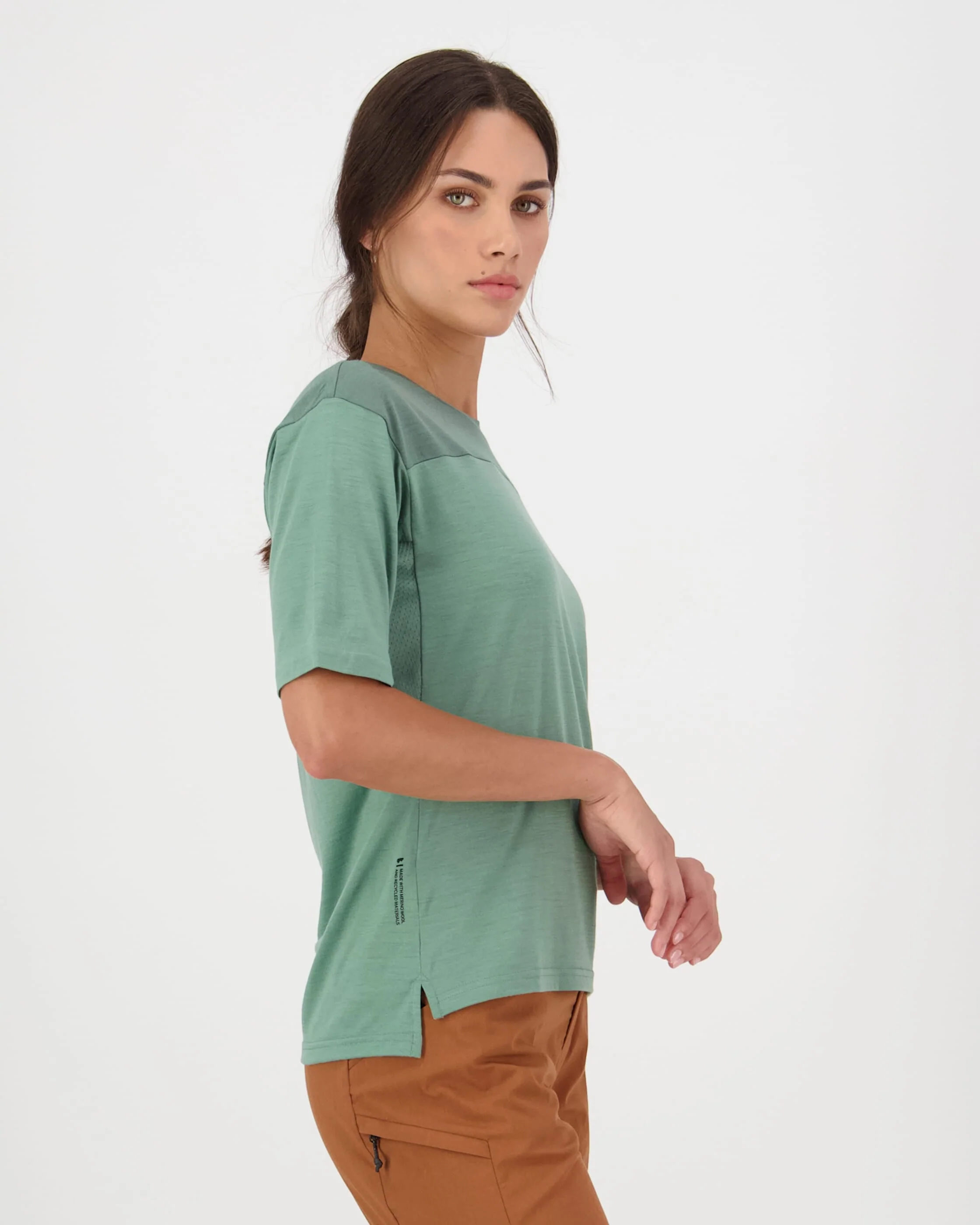 Diversion Merino Bike Jersey Short Sleeve - Thyme / Cypress | Women's Bike Jersey