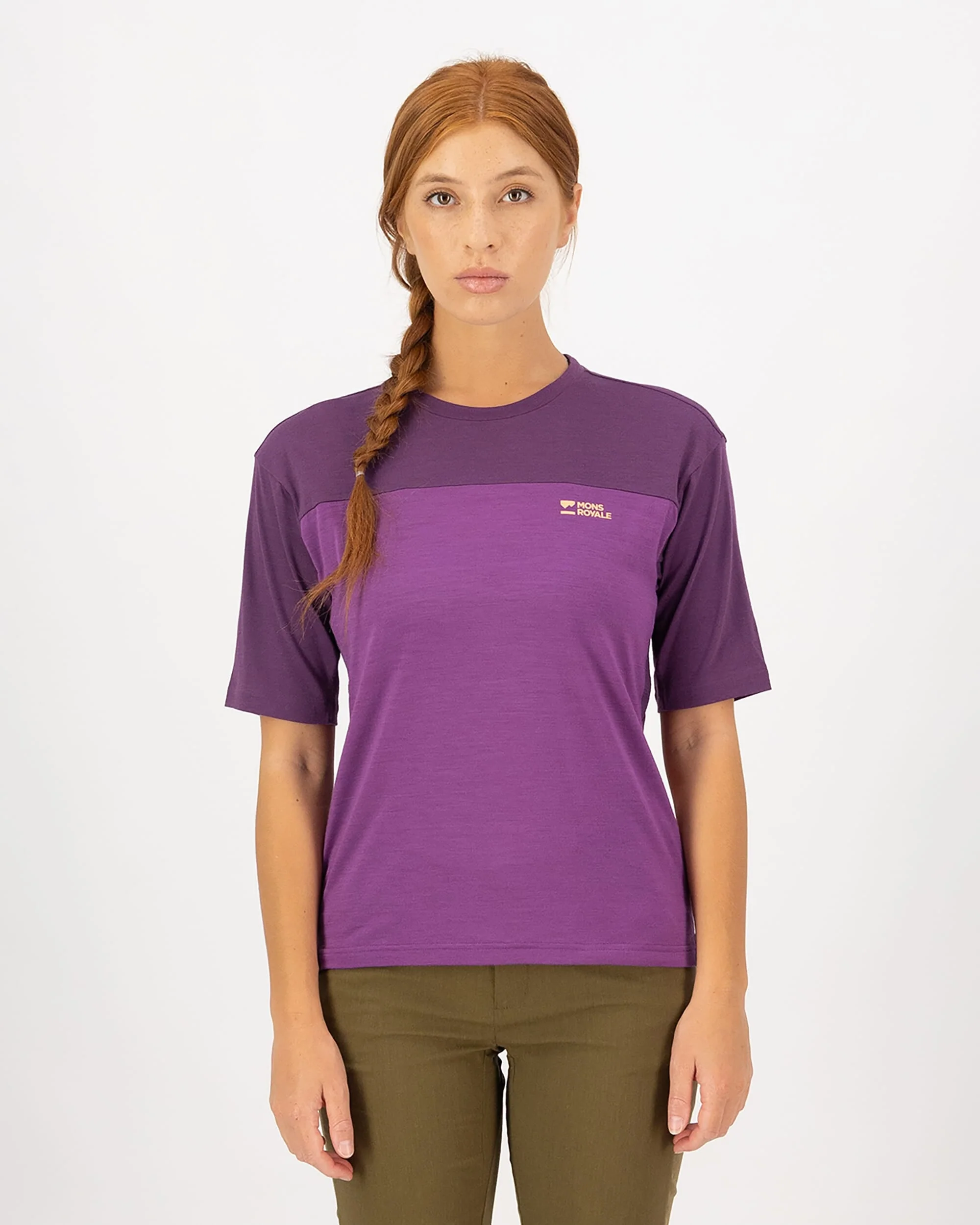 Diversion Merino Bike Jersey Short Sleeve - Ultraviolet / Boysenberry