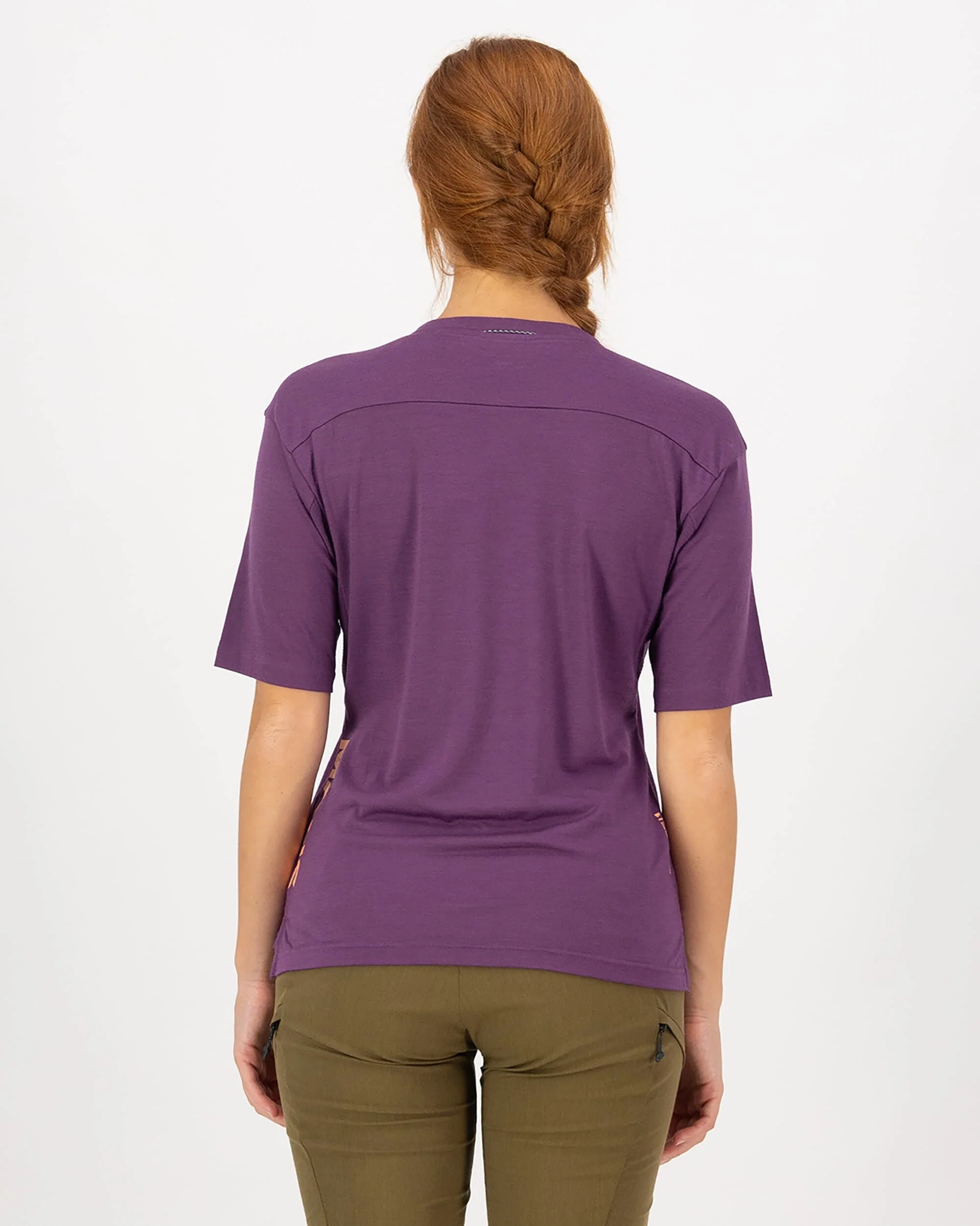 Diversion Merino Bike Jersey Short Sleeve - Ultraviolet / Boysenberry - Image 2