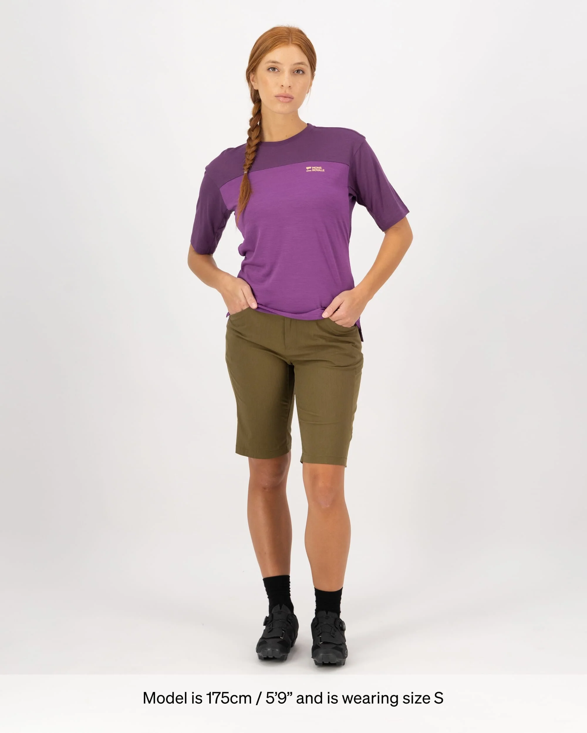 Diversion Merino Bike Jersey Short Sleeve - Ultraviolet / Boysenberry - Image 8