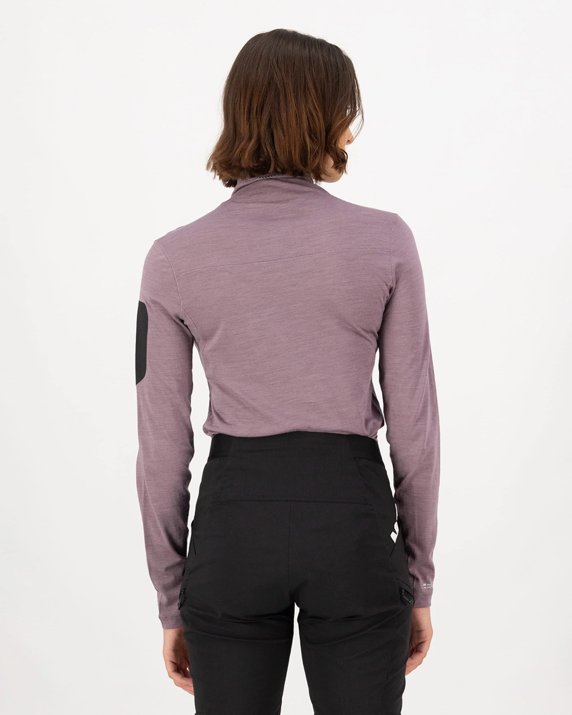 Diversion Merino Mock Neck Long Sleeve - Mauve - Image 2