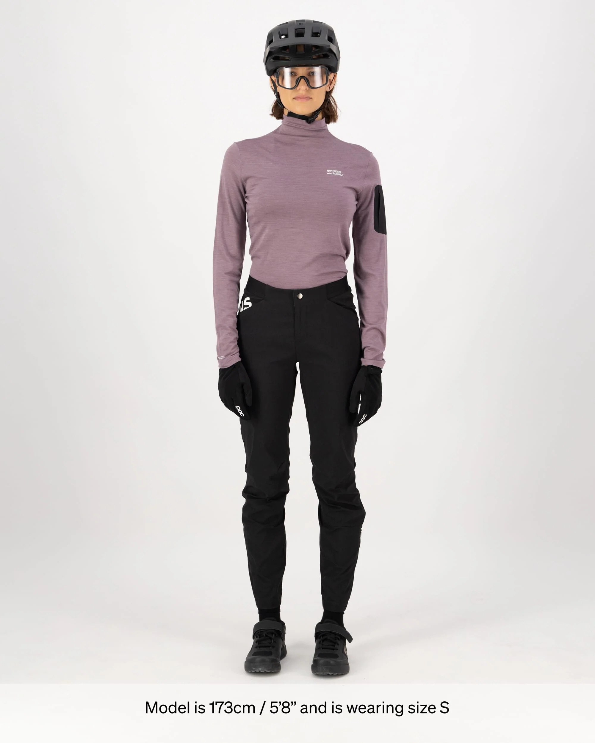 Diversion Merino Mock Neck Long Sleeve - Mauve - Image 5