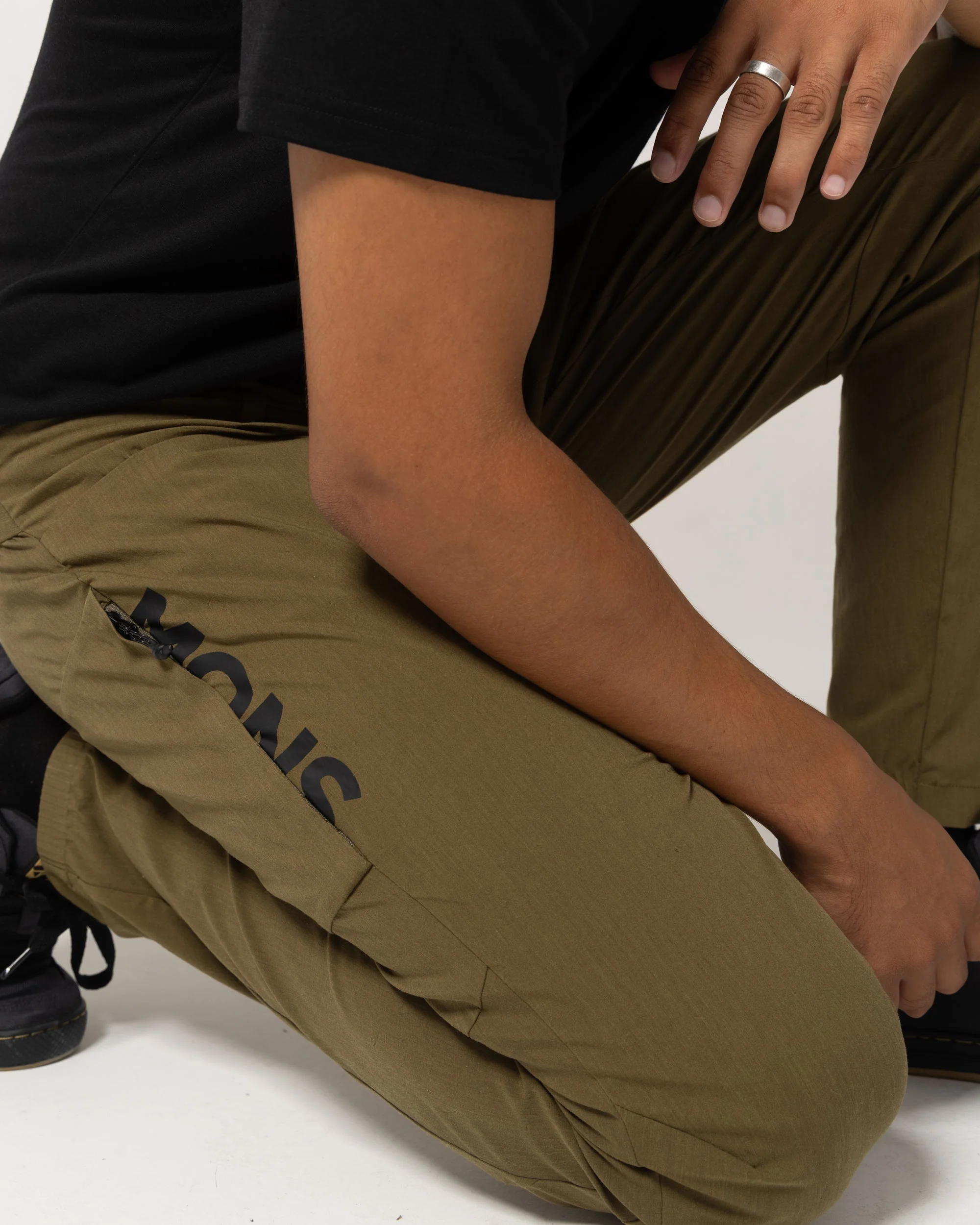 Diversion Merino Trail Pants - Dark Olive | Men's Pants - Image 7