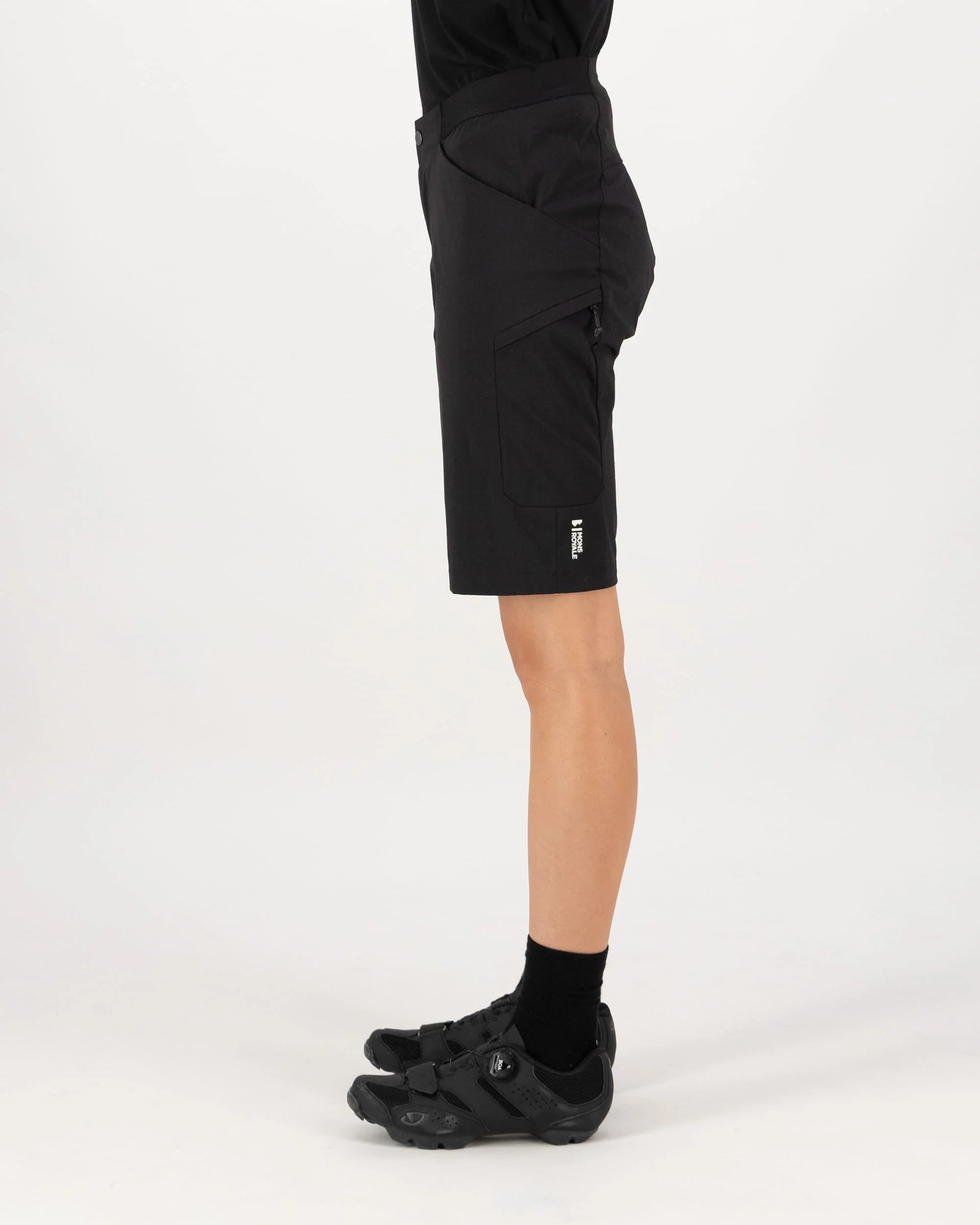 Diversion Merino Trail Shorts - Black | Women's Shorts - Image 3