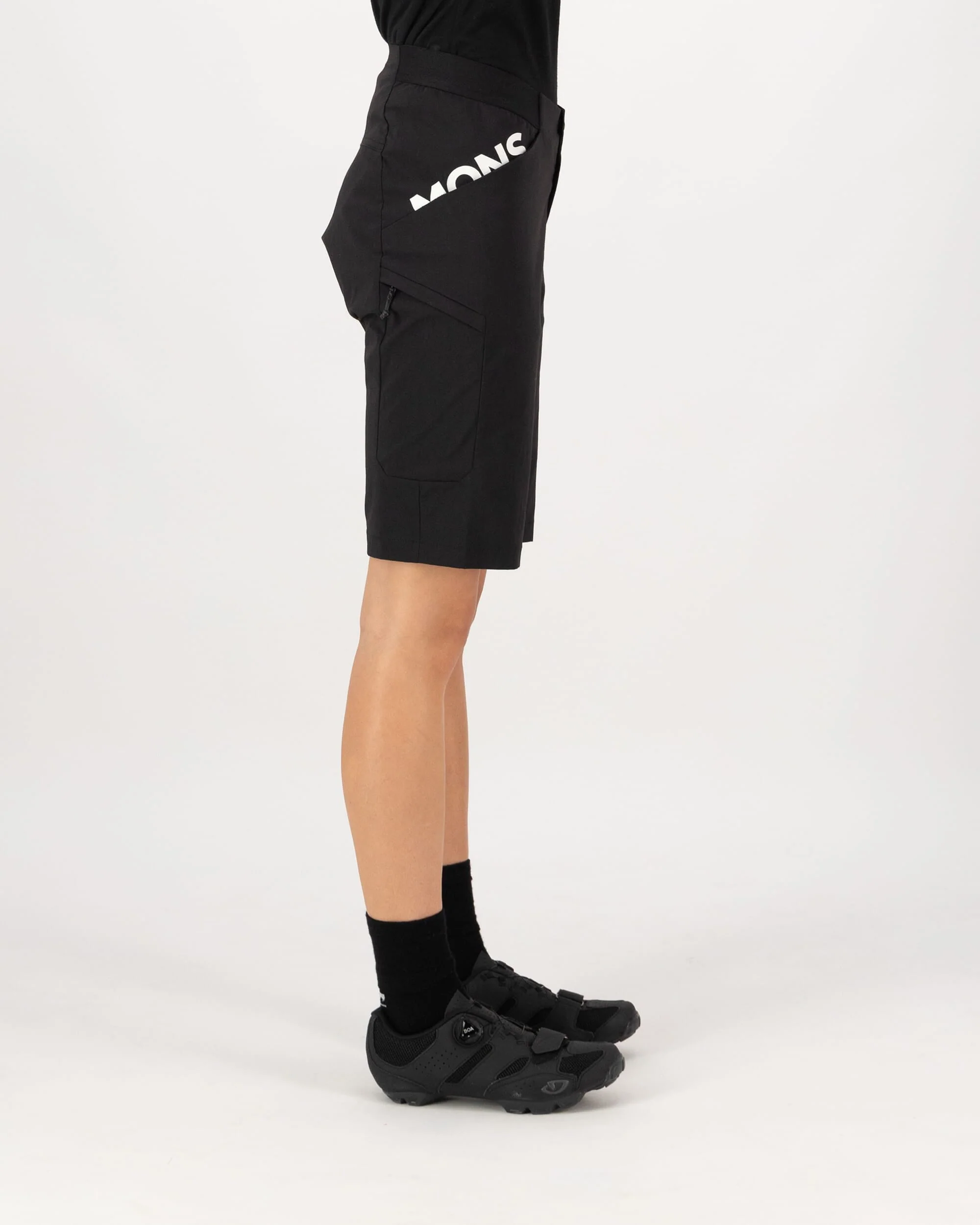 Diversion Merino Trail Shorts - Black | Women's Shorts - Image 4