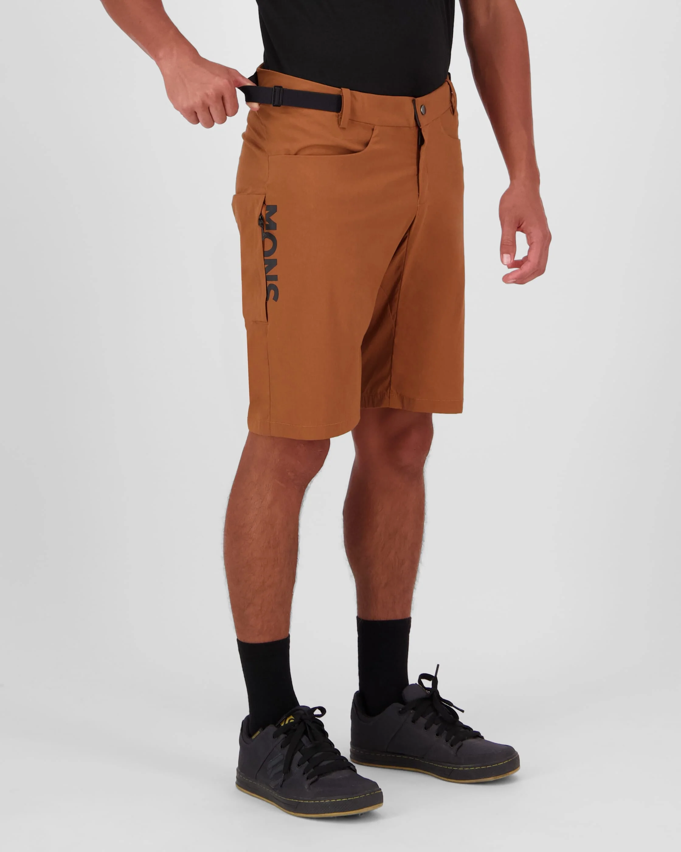 Diversion Merino Trail Shorts - Caramel | Men's Shorts - Image 3
