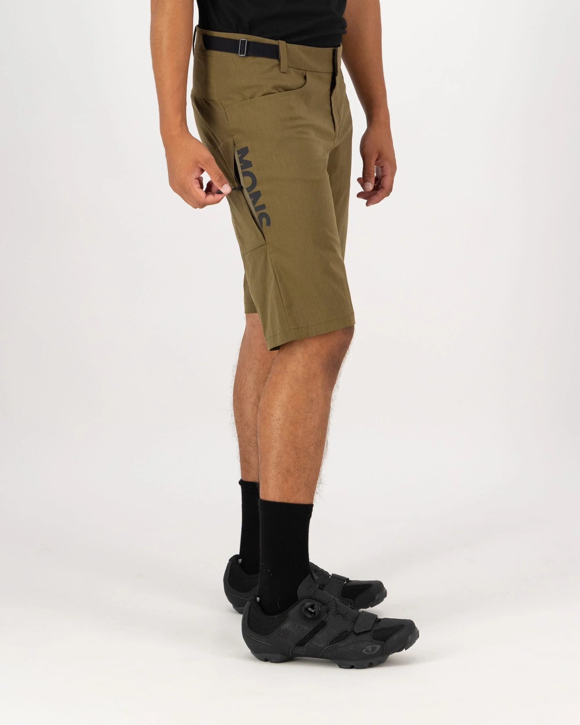 Diversion Merino Trail Shorts - Dark Olive | Men's Shorts - Image 4