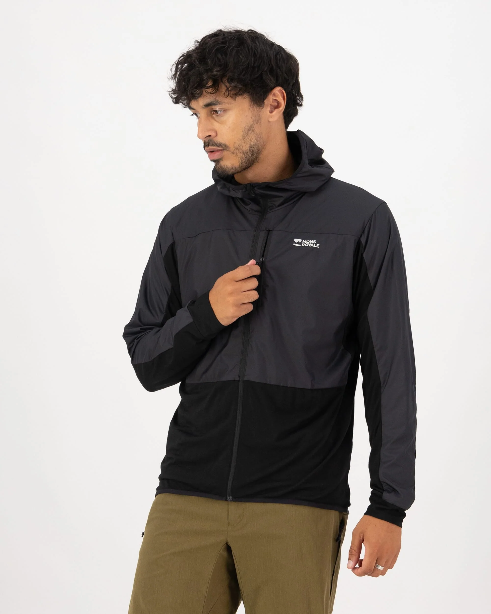 Diversion Merino Wind Jacket - Black | Men's Jacket - Image 3