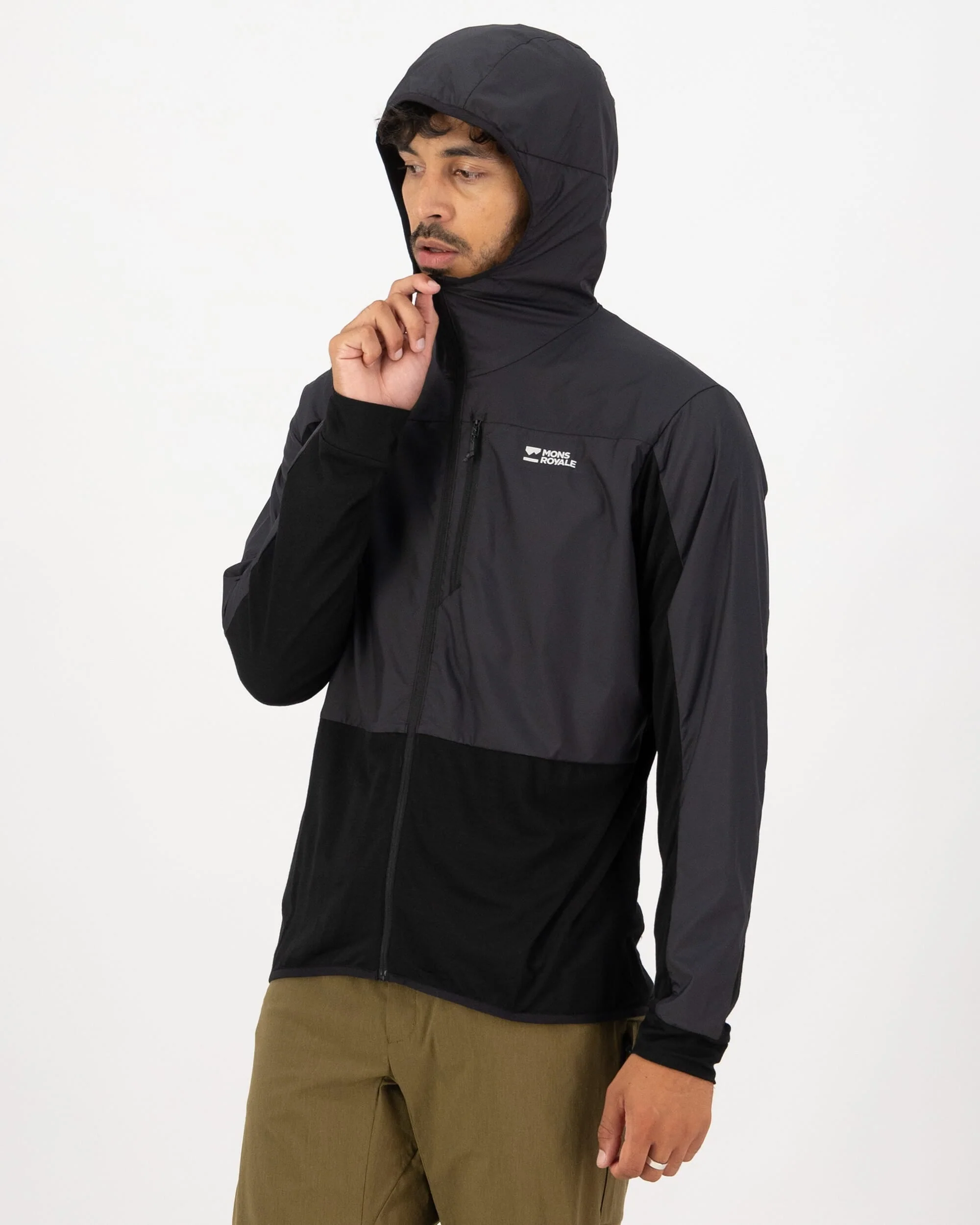 Diversion Merino Wind Jacket - Black | Men's Jacket - Image 4