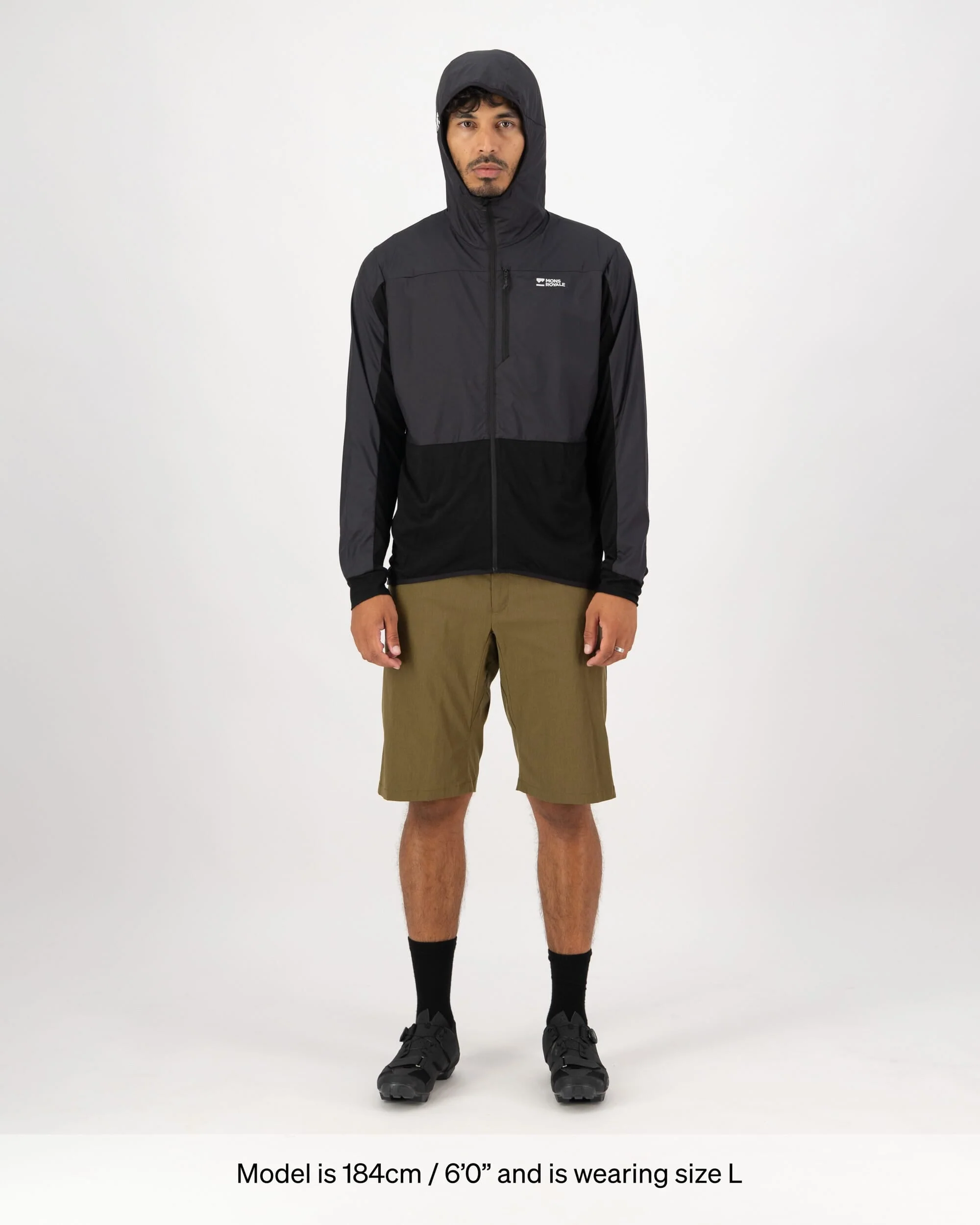Diversion Merino Wind Jacket - Black | Men's Jacket - Image 8