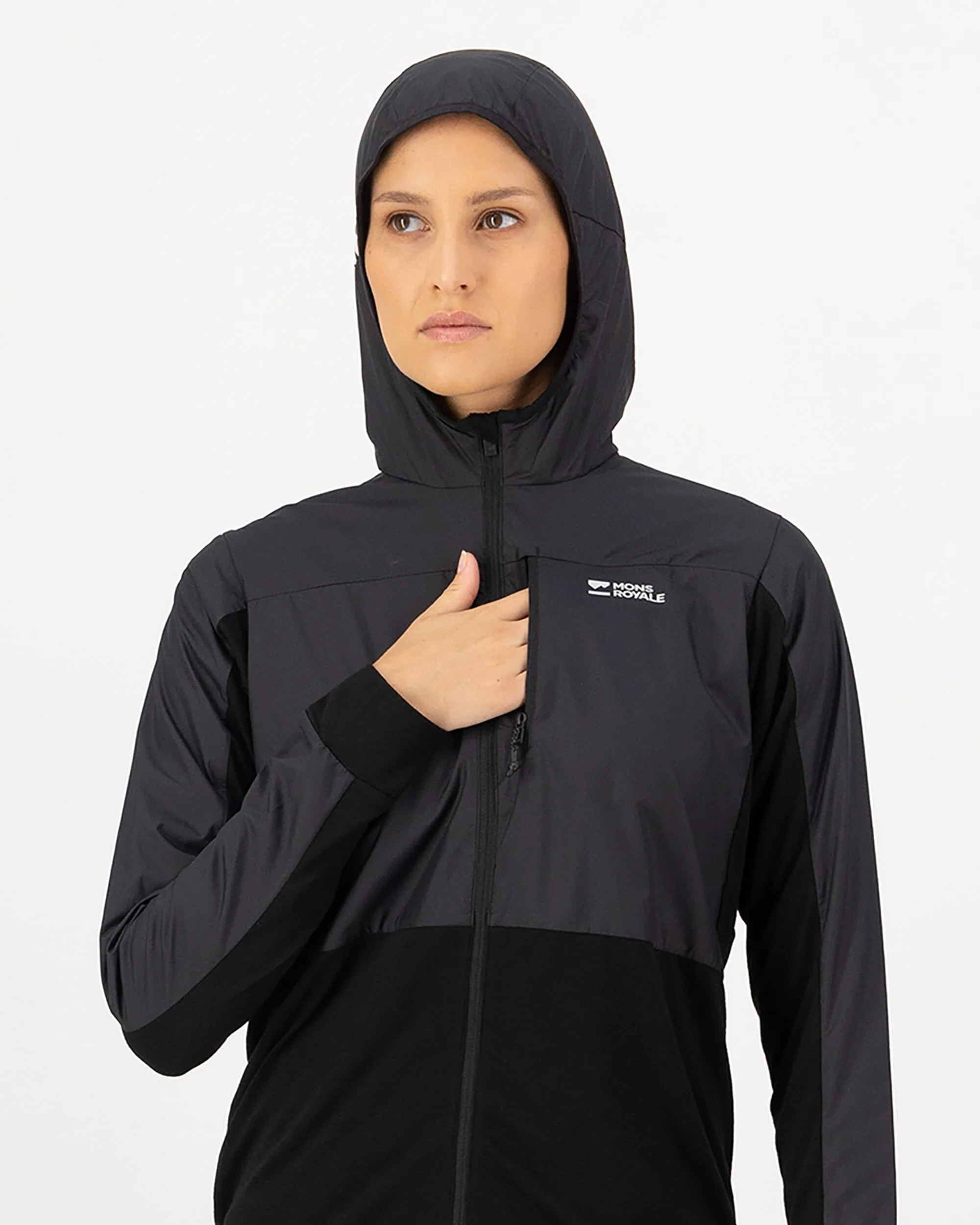 Diversion Merino Wind Jacket - Black | Women's Jacket - Image 3