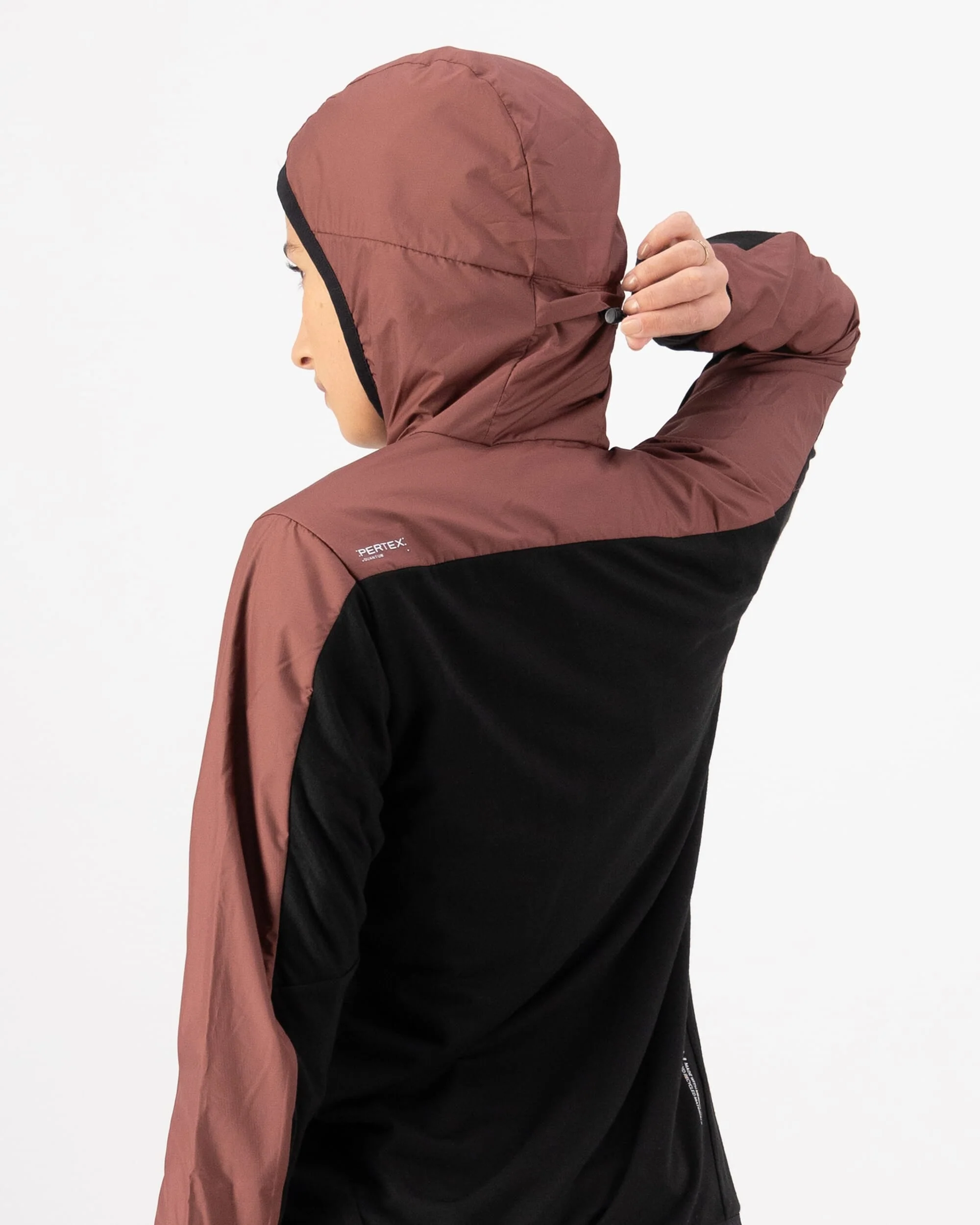 Diversion Merino Wind Jacket - Coffee / Black | Women's Jacket - Image 4