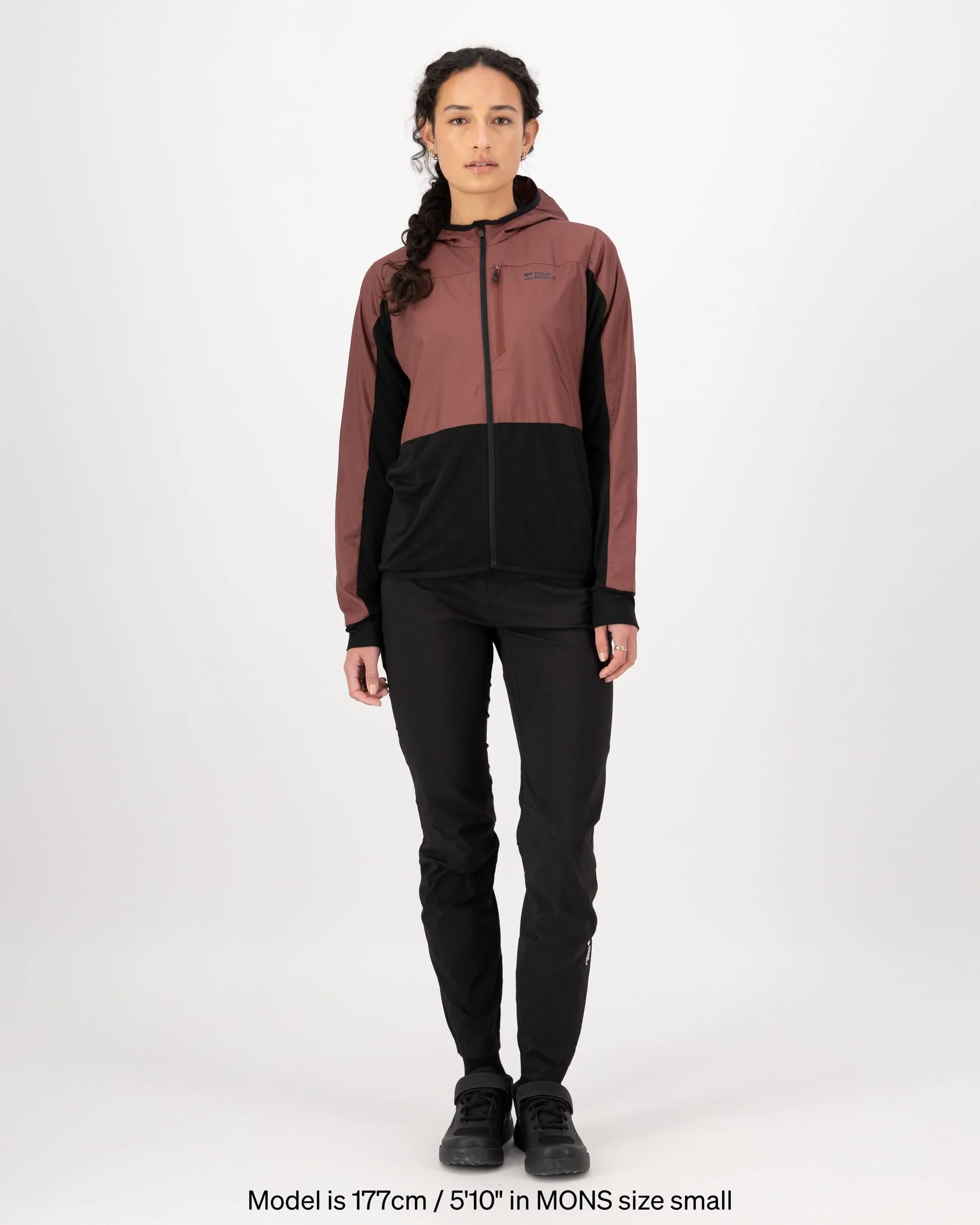 Diversion Merino Wind Jacket - Coffee / Black | Women's Jacket - Image 5