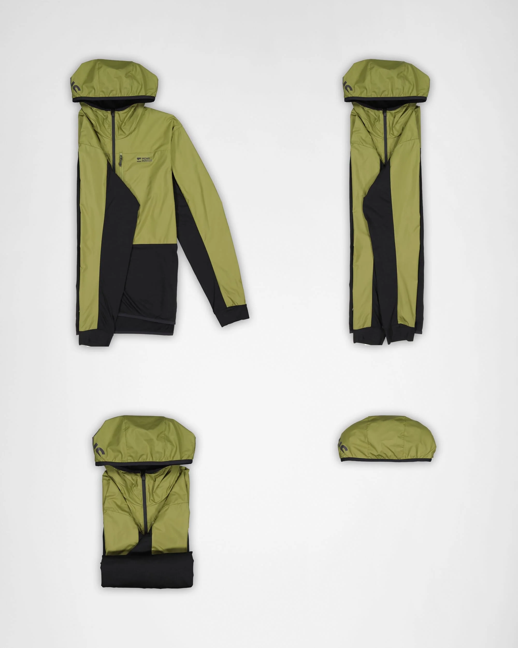 Diversion Merino Wind Jacket - Fern / Black | Men's Jacket - Image 4