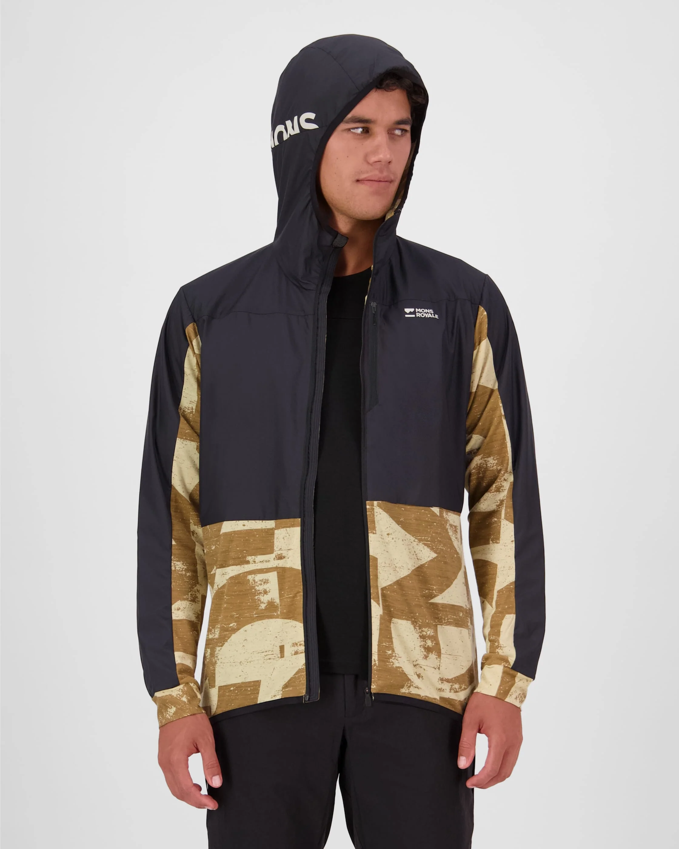 Diversion Merino Wind Jacket - Grunge / Black | Men's Jacket - Image 3